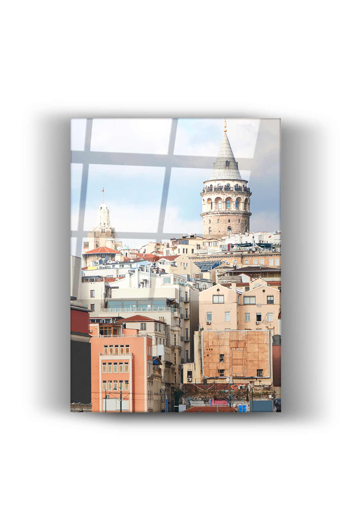 İstanbul’un Kalbinden Galata Kulesi Manzarası – Modern-Cam Tablo -Ev Ve Ofis Dekoru