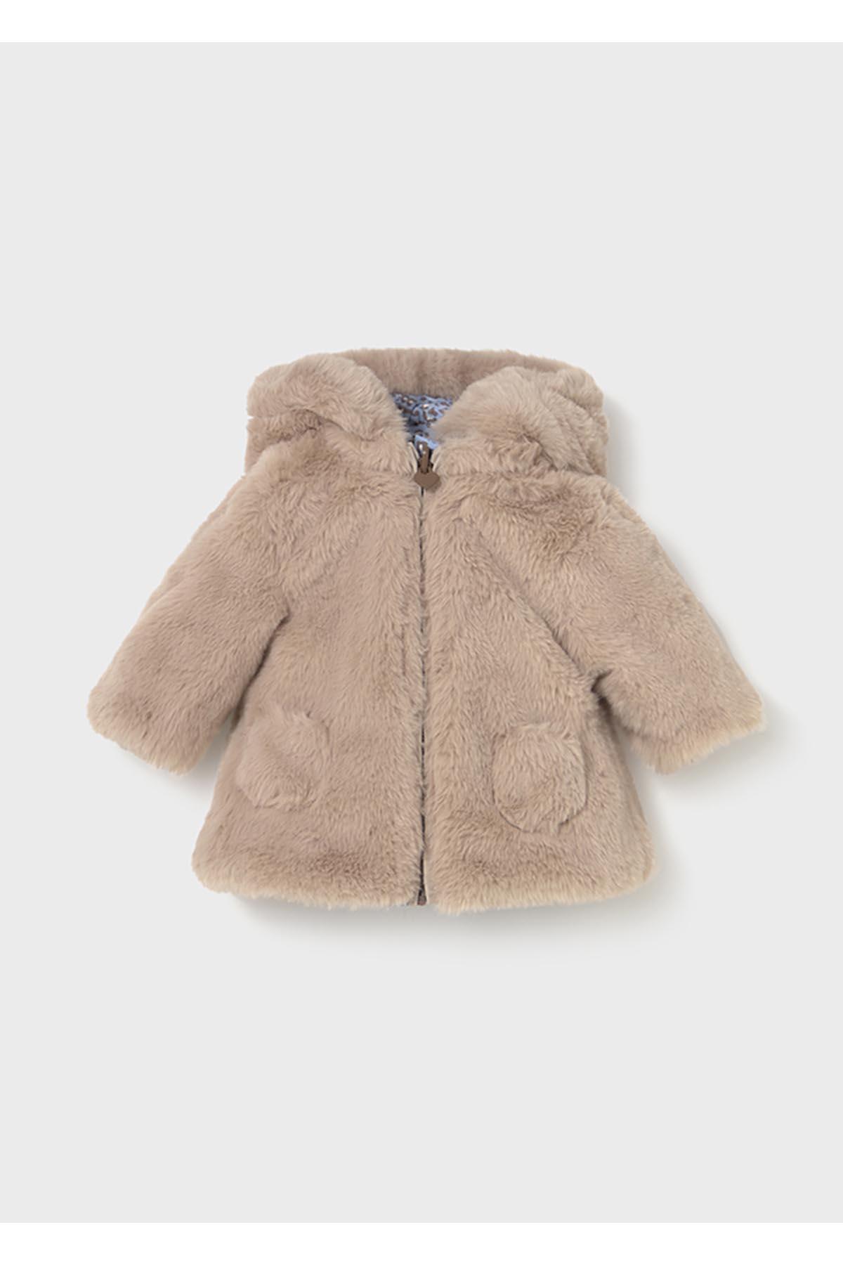 Mayoral Kışlık Kız Bebek Çift Taraflı Mont - Koyu Bej ve Mavi fotoğrafı 5 (önizleme)