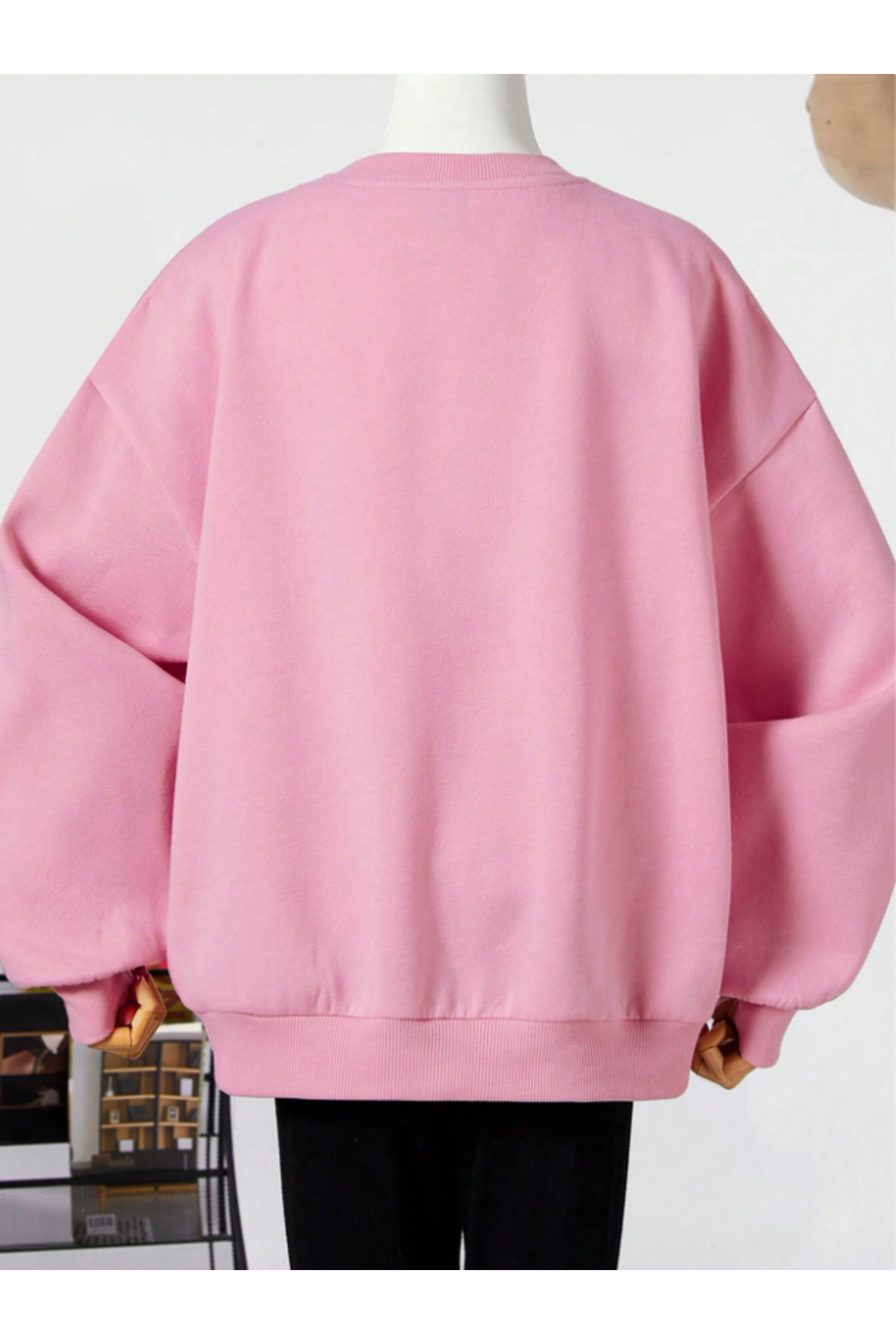 Revasser Unisex Kadın/Erkek Detaylı DENİZ Özel Baskılı Renkli Oversize Bisiklet Yaka Pamuklu Sweatshirt görsel 3