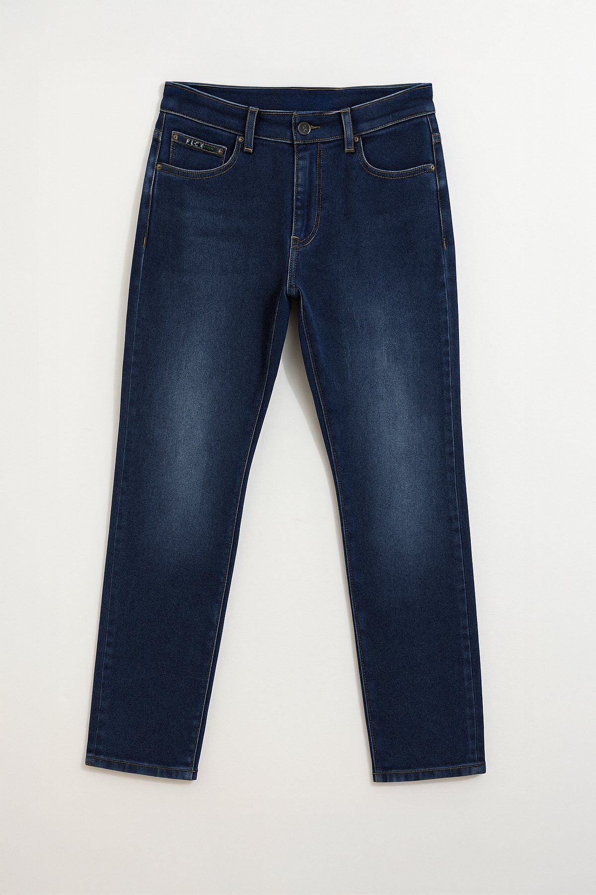 BANNY JEANS Erkek Düz Kesim Esnek Rahat Koyu Mavi Jean Pantolon