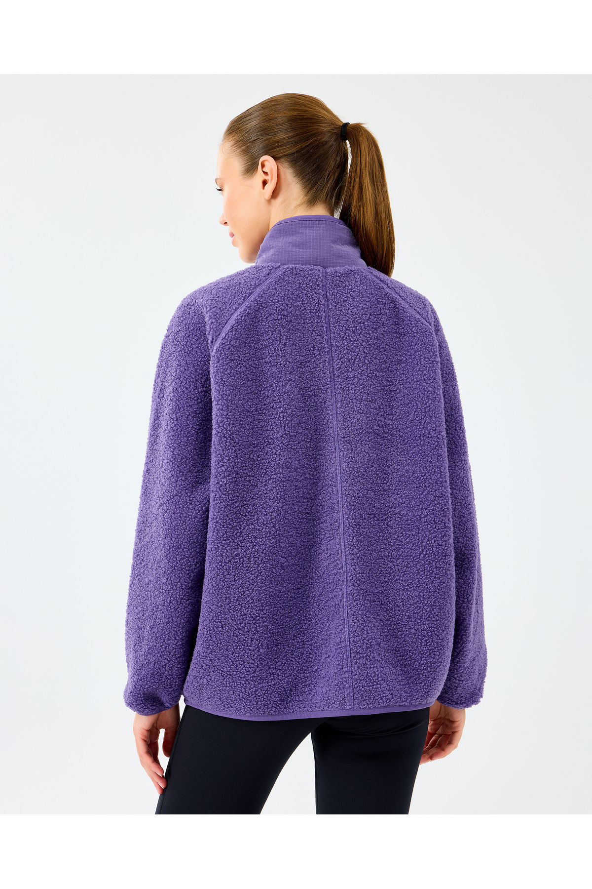 Skechers  W Woven Detailed Pull Over Sherpa Kadın Mor Mont S2520218-0277 - Görsel 5