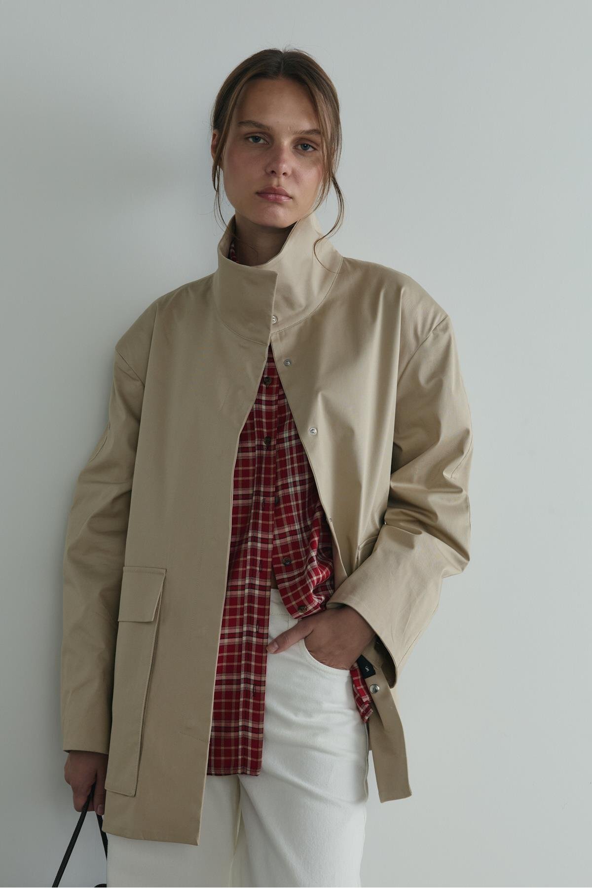 Suud Collection  Kırmızı Slone Ekose Gömlek - Görsel 6