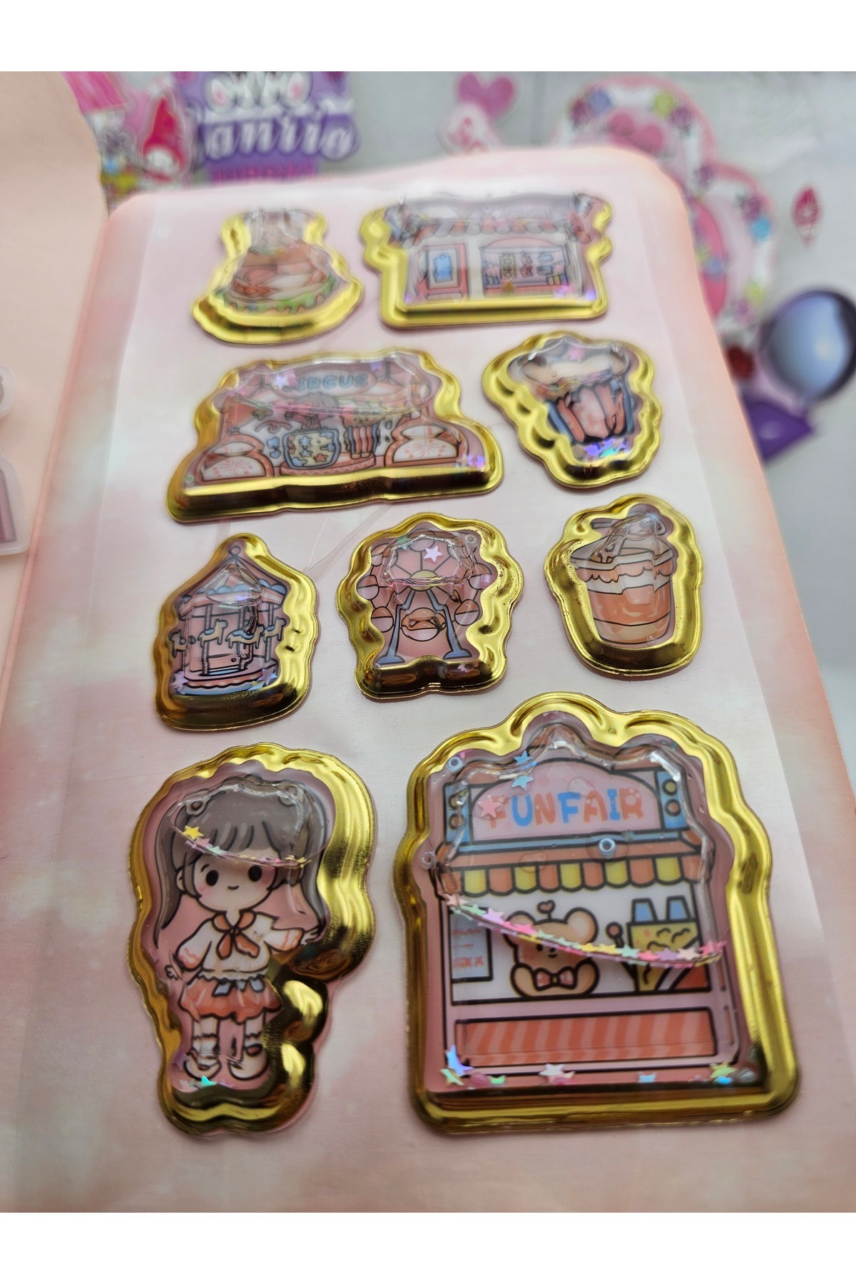 Meyra Accessories sanrio kawaii sticker içi sulu sevimli kaliteli sticker okul öncesi öğrenci hediyesi fotoğrafı 7 (önizleme)