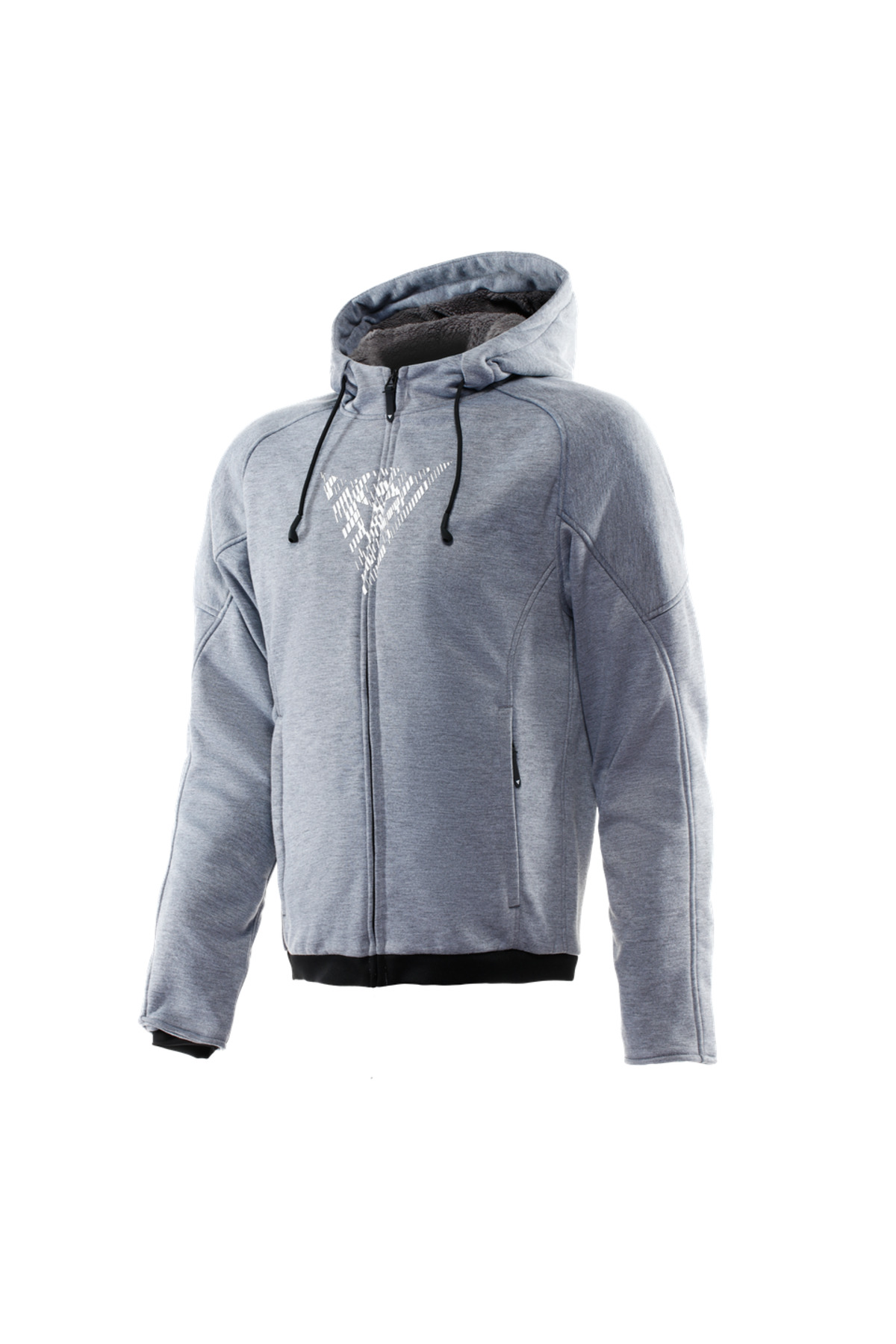 Dainese Bovisa Safety Hoodie Full Zip Grey Melange Black Tekstil