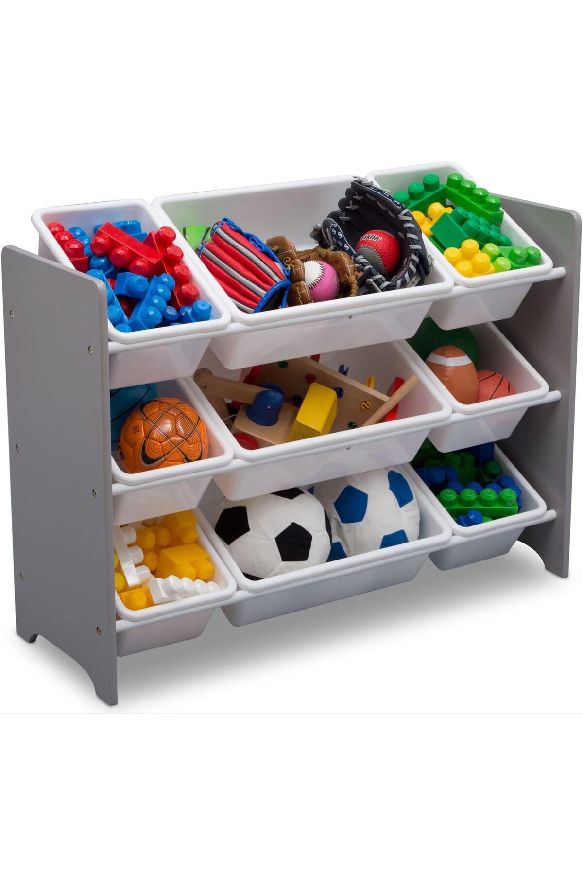 GÜVENNOKTASI modaflow Children MySize 9 Bin Plastik Oyuncak Düzenleyici - Sertifikalı, Gri goldflash 1154544