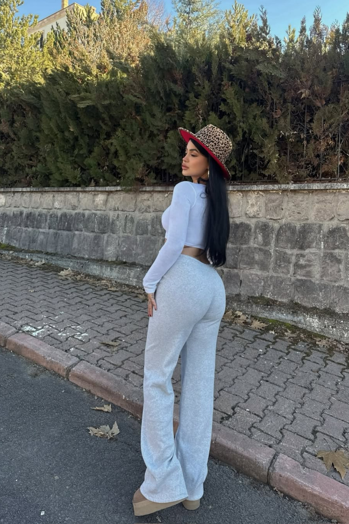 Siner Fashion  Kadın 3 lü Fitilli Bol Paça Rahat Günlük Pantolon - Görsel 7