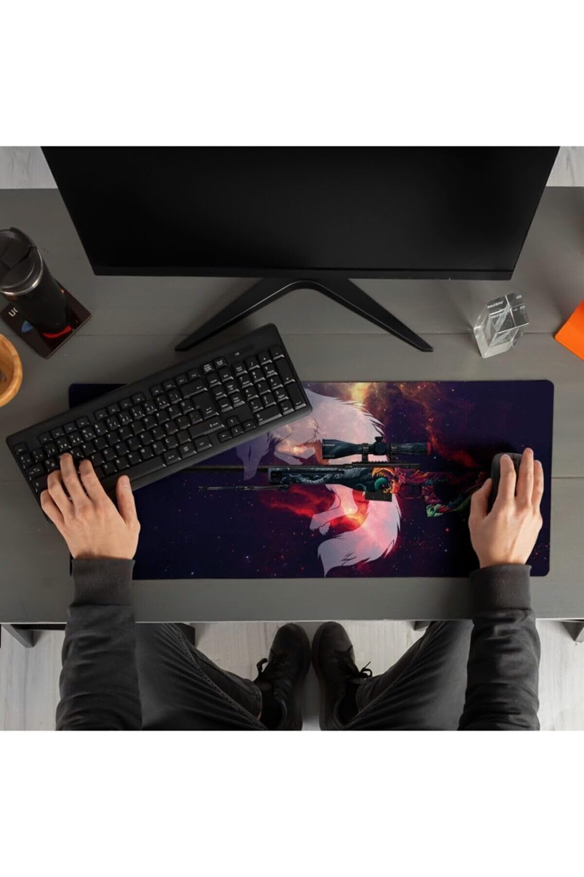 STOREMAX Oyunculara Özel Sniper Tasarımlı 70X30 Oyuncu Mousepad - Mouse Pad - Fare Altlığı - Mouse Pad 11553