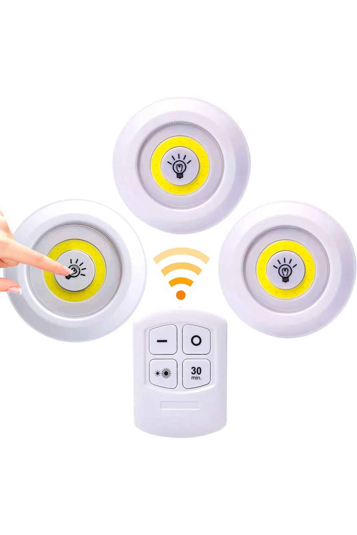 STOREMAX ışık, yapışkan, kablosuz aydınlatma için, 3 LED, pille çalışan, kablosuz, iç mekan, dolaplar, mutfak