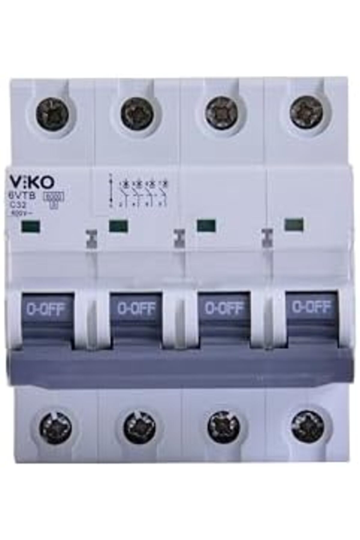 Yıldızan 6VTB-4C32 Otomatik Sigorta 6kA C Tipi 4 Kutup 32A 1190095