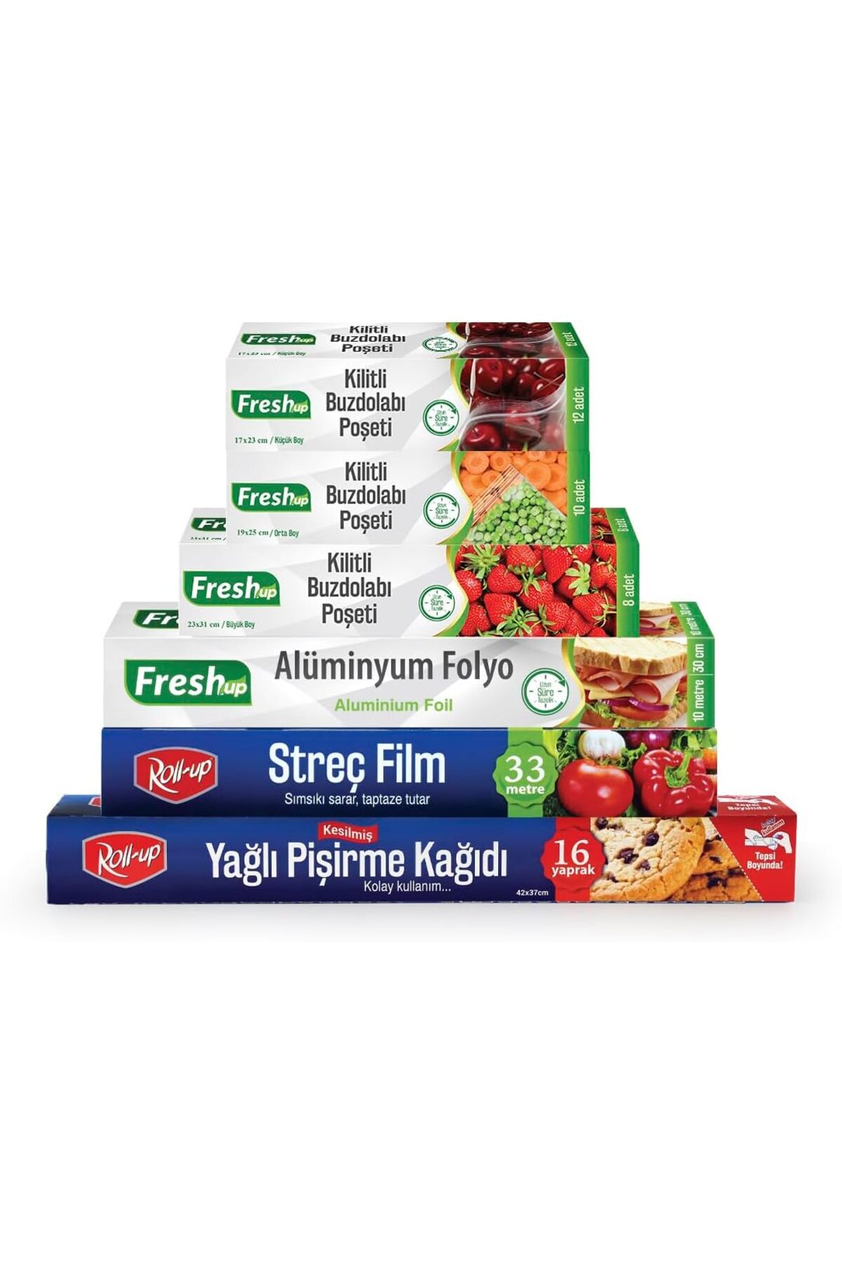 STOREMAX Pişirme Kağıdı- Streç Film - Folyo - Buzdolabı Poşeti Ekonomik Mutfak Seti 1157054