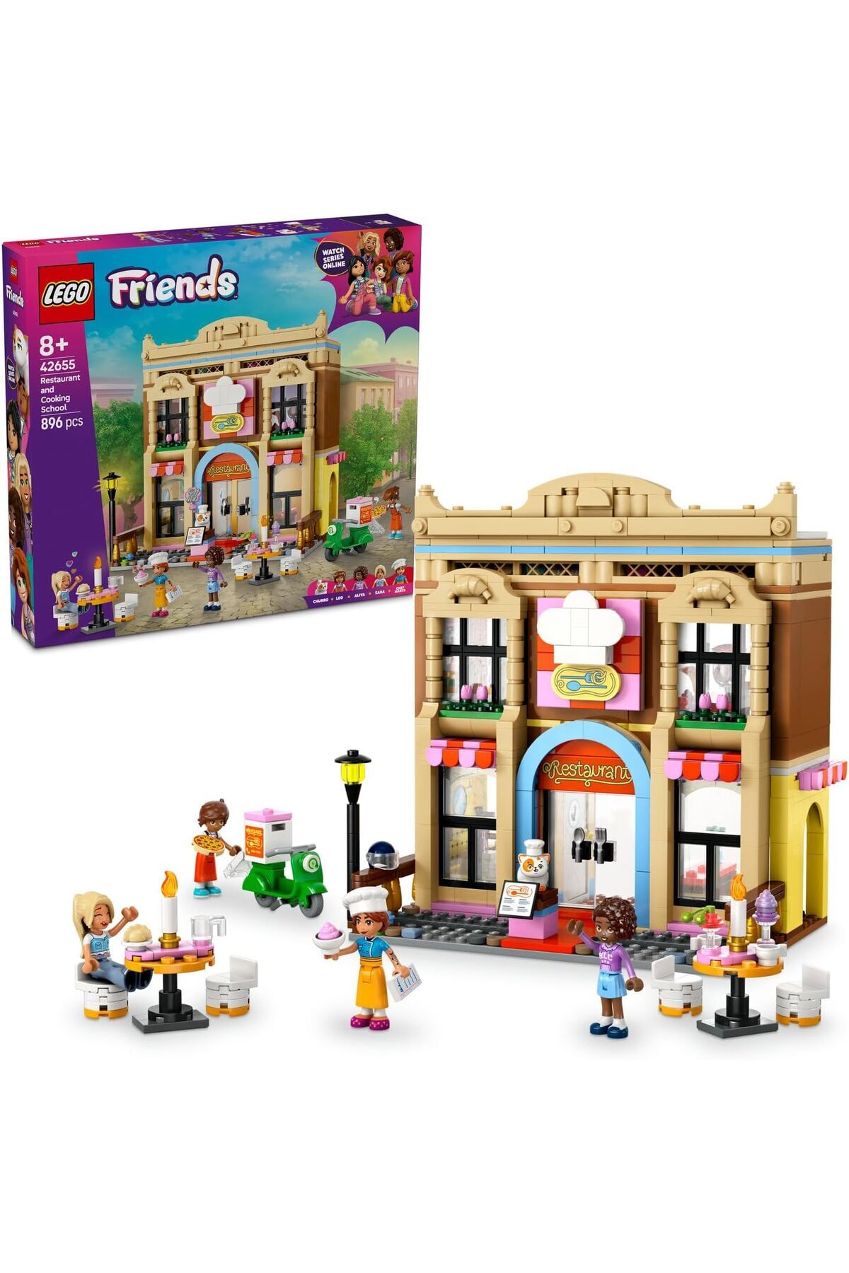 STOREMAX Restoran ve Aşçılık Okulu 42655-8 Yaş ve Üzeri Erkek ve Kız Çocukları için Mini Bebek İçeren Yaratıc