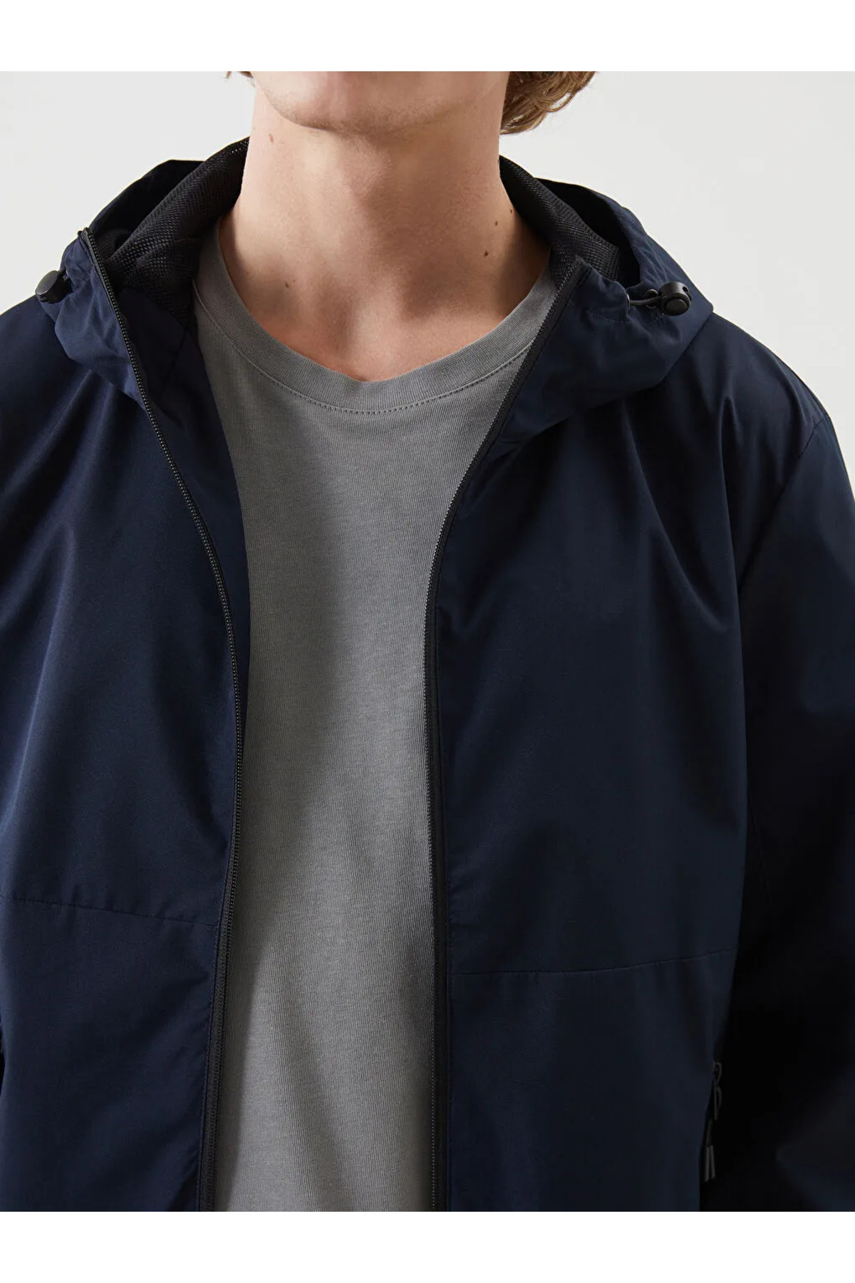 LC Waikiki  XSIDE Standart Kalıp Kapüşonlu Erkek Yağmurluk - Görsel 3