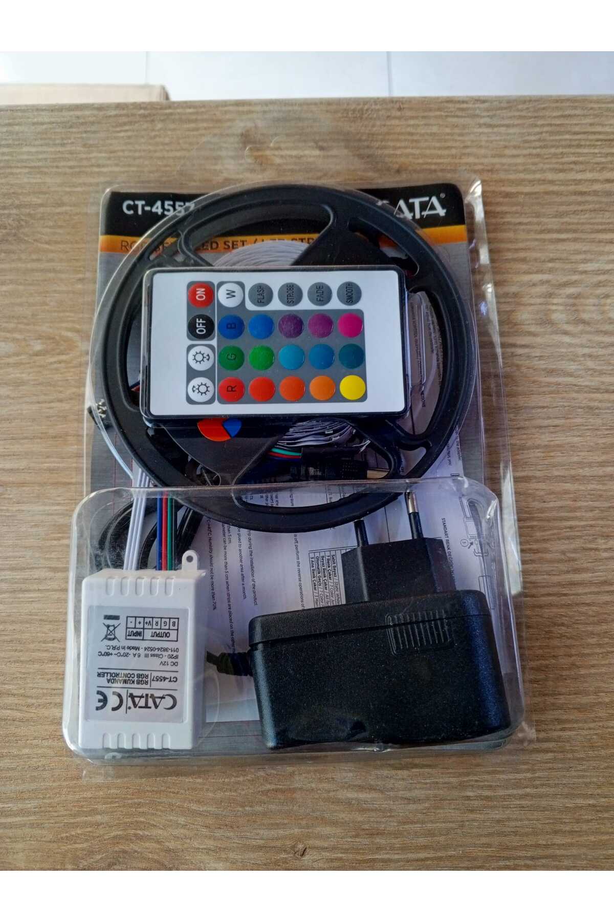 Cata Ct-4557 Rgb Şerit Led Set 5 Metre Kumanda Adaptör – Renkli