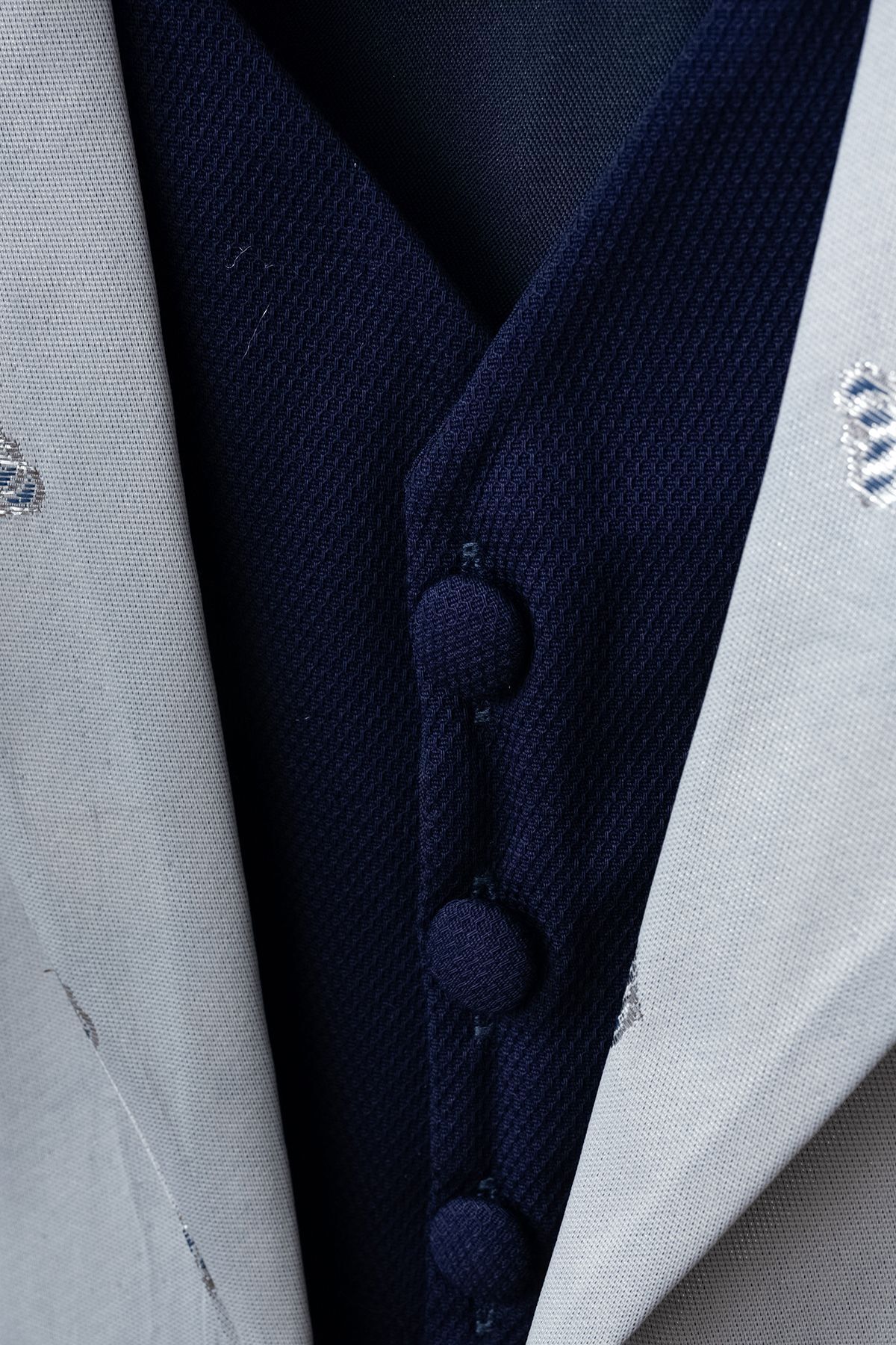 Petite Ponpon Baby Erkek Bebek Yenidoğan Mevlüt Takımı Bebek Ceketli Takım Elbise Lacivert fotoğrafı 4 (önizleme)