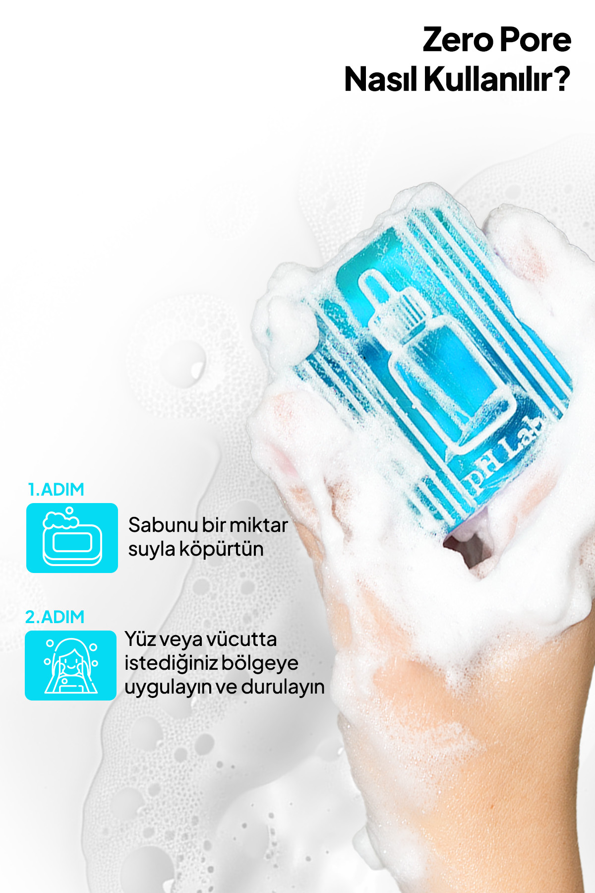 Phlab Zero Pore Gözenek Sıkılaştırıcı Temizleme Barı, Gözenek Temizleyici Etkili Sabun — PZPGSTB01 — تصویر 6 از 8