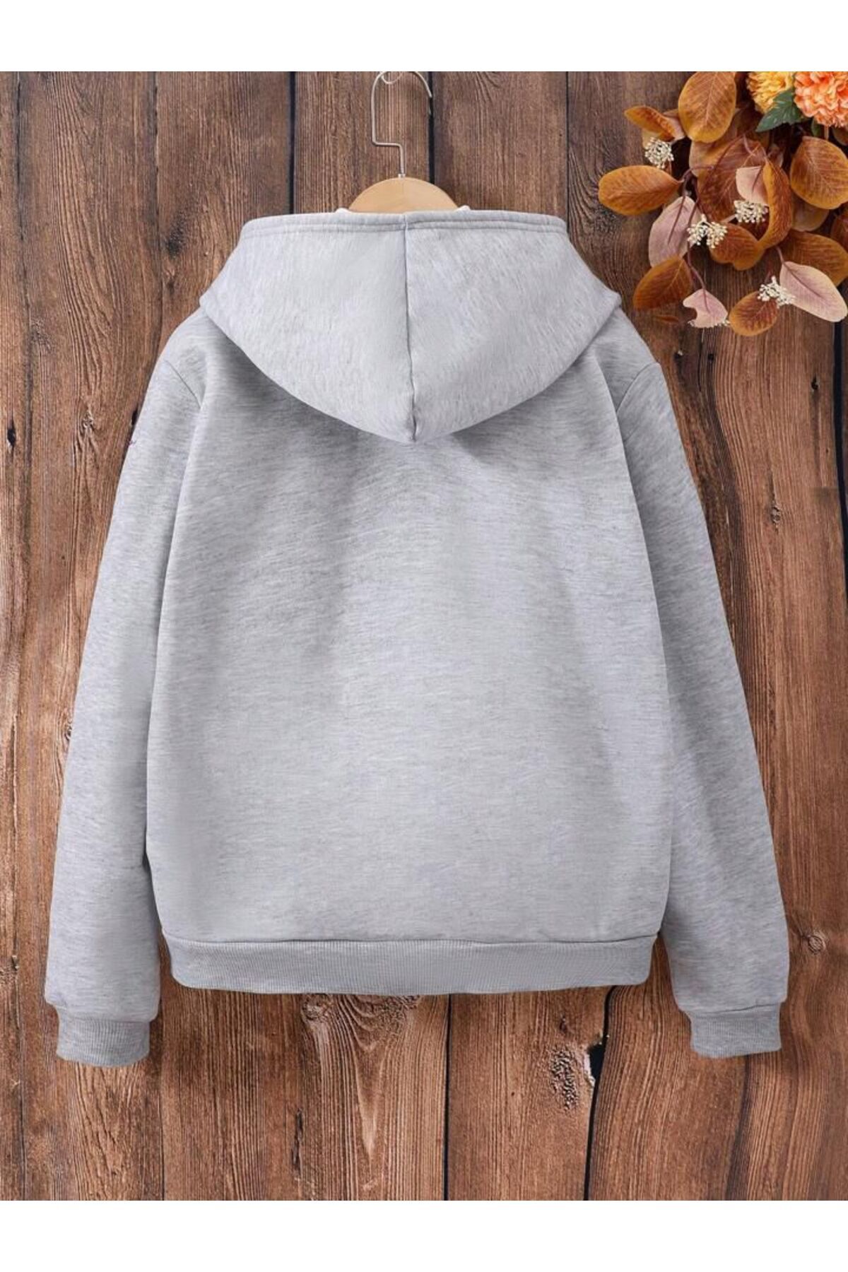 MORNİNG KİDS Kız-Erkek Çocuk Gri Şardonlu Fermuarlı Hırka fotoğrafı 4 (önizleme)