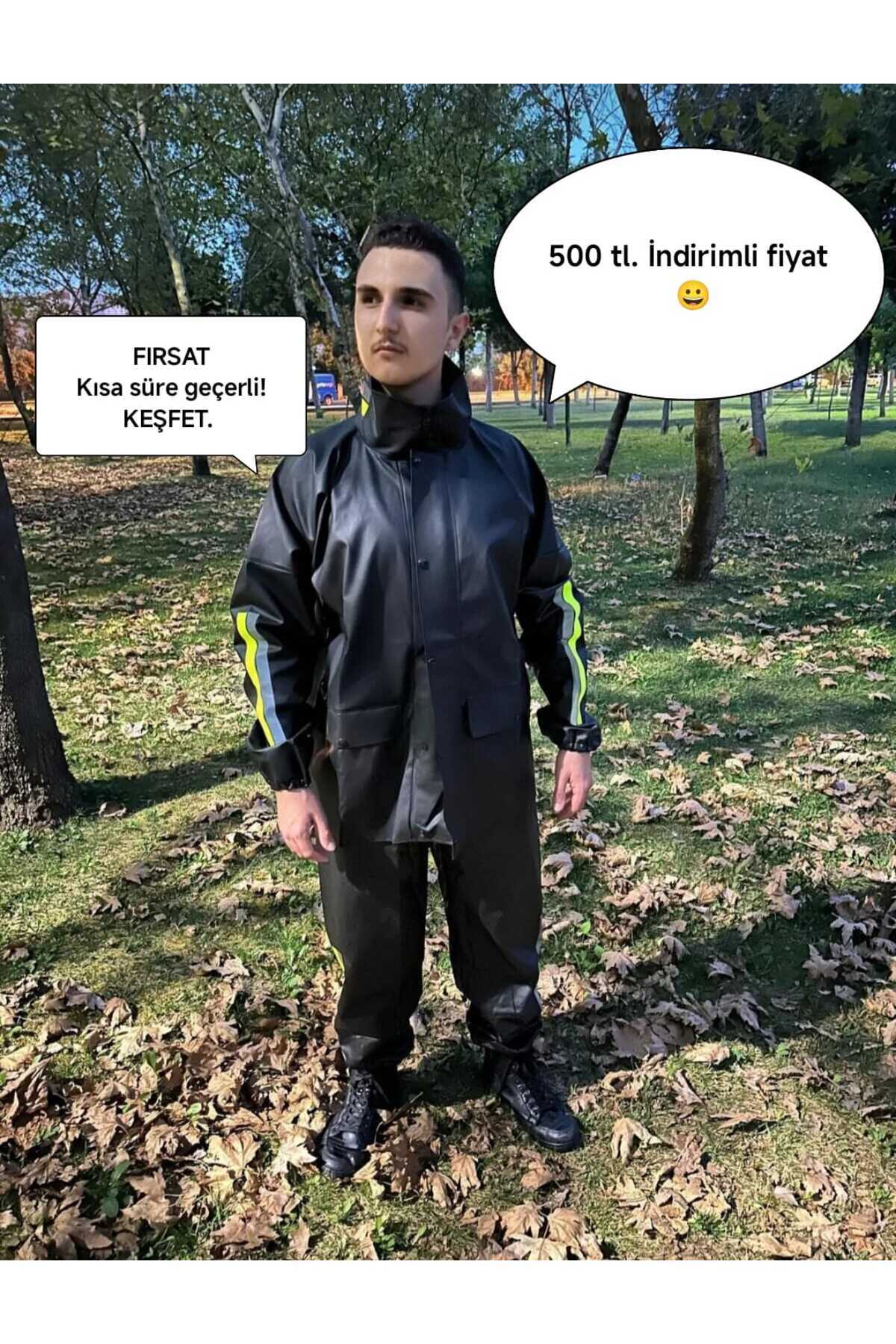 geborgenheit Reflektörlü Motorcu Yağmurluk Kalın Motosiklet Yağmurluk Motosiklet Aksesuarları Motor Için Cepli