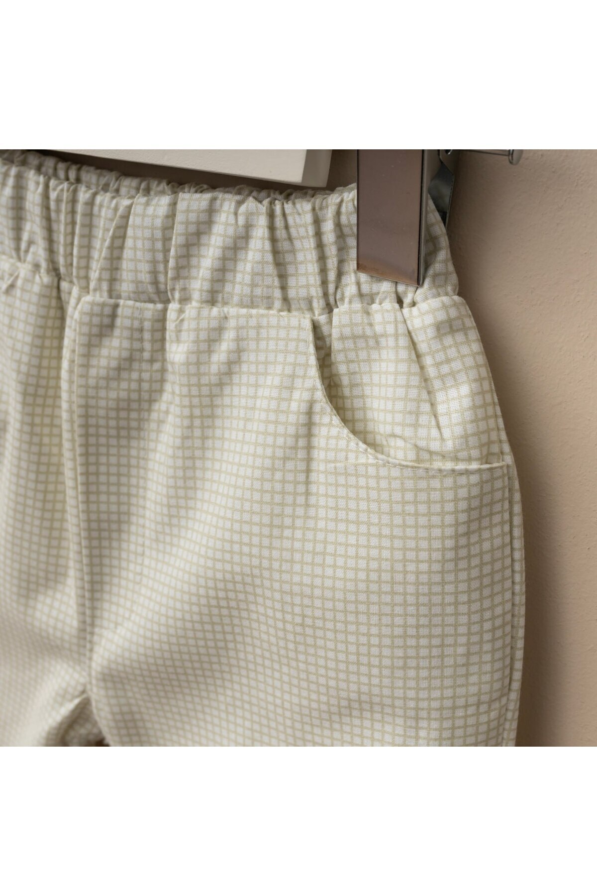 Minimus Yeni Doğan Erkek Bebek 3’lü Yelekli Takım Mavi & Yeşil Pötikareli Pamuklu Mevlüt Düğün Özel Gün fotoğrafı 4 (önizleme)