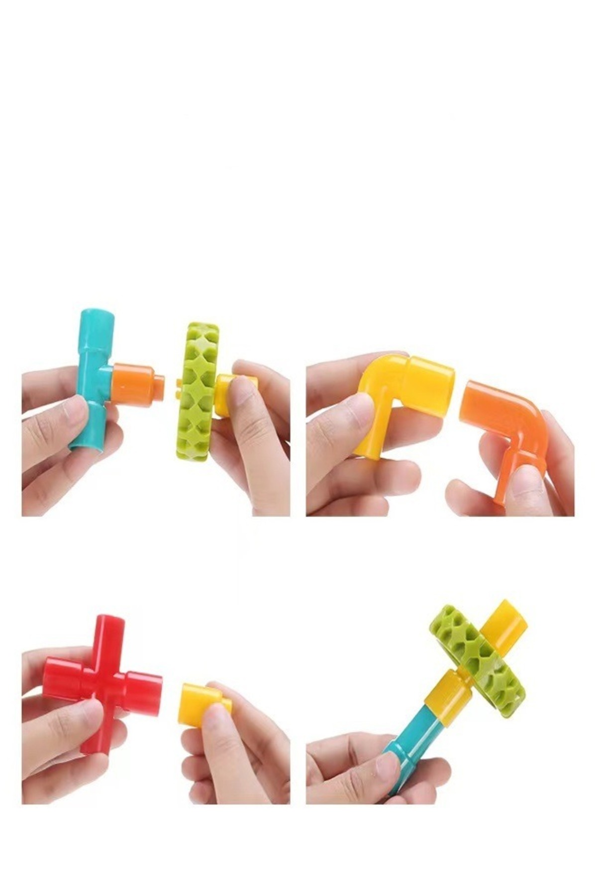 ۲۳۸ تکه بلوک‌های لوله‌ای خلاقانه و آموزشی کودکان