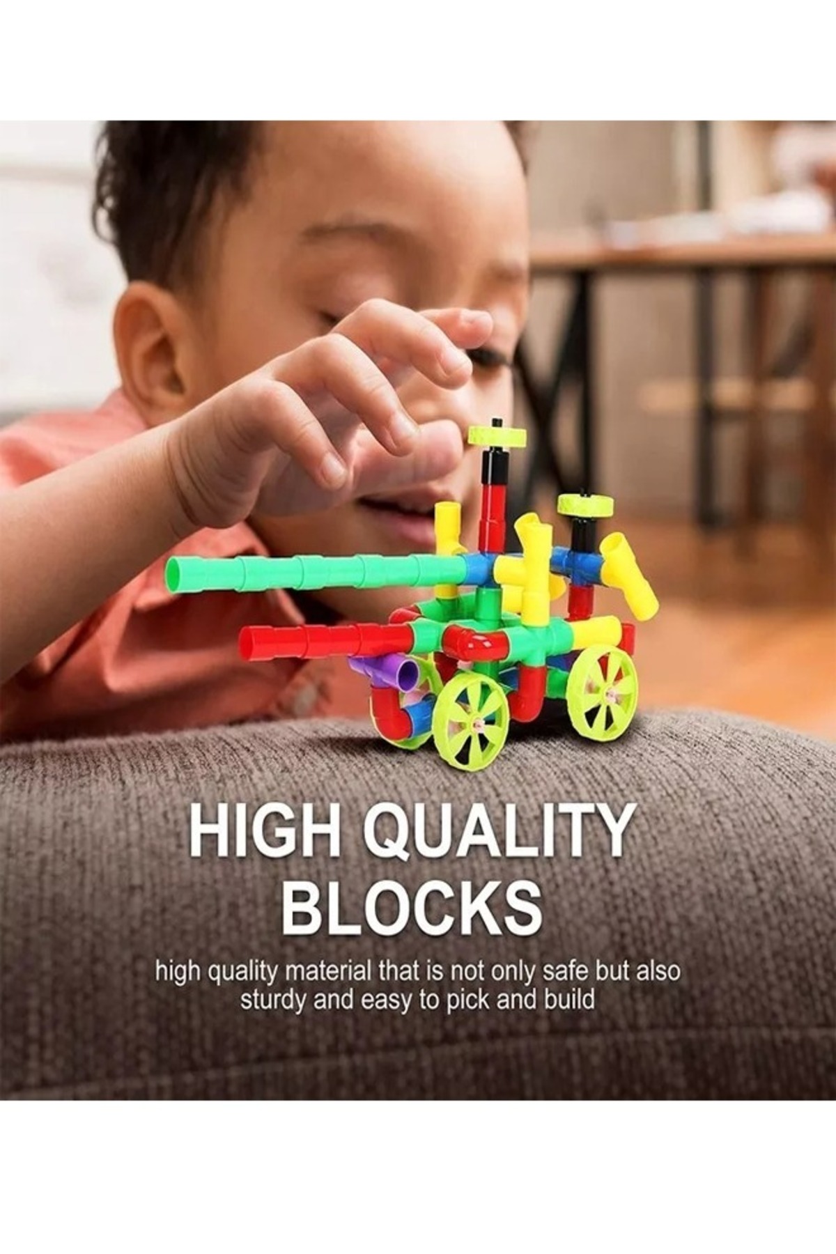 ۲۳۸ تکه بلوک‌های لوله‌ای خلاقانه و آموزشی کودکان