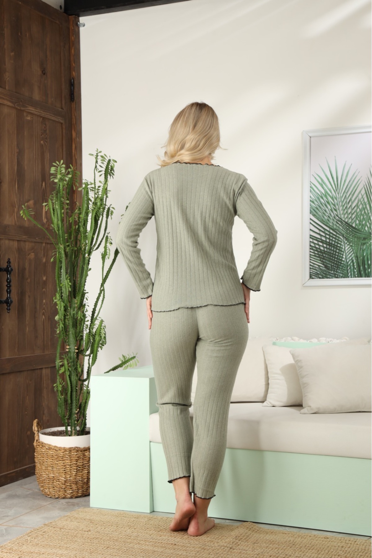 LİLA İÇ GİYİM Pyžamový set s dlouhým rukávem Interlock