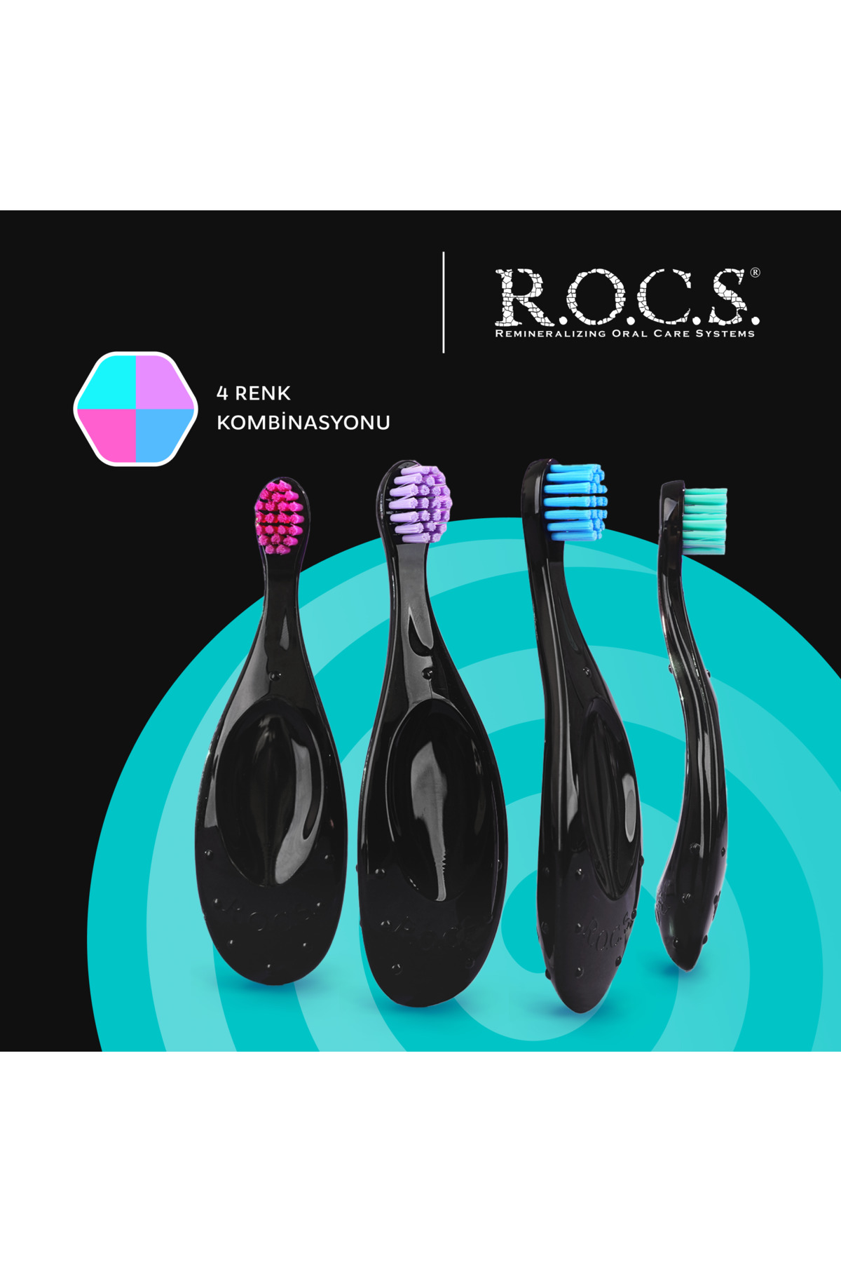 R.O.C.S. Baby Neon 0-3 Yaş Için Ekstra Yumuşak Diş Fırçası - Mor fotoğrafı 4 (önizleme)