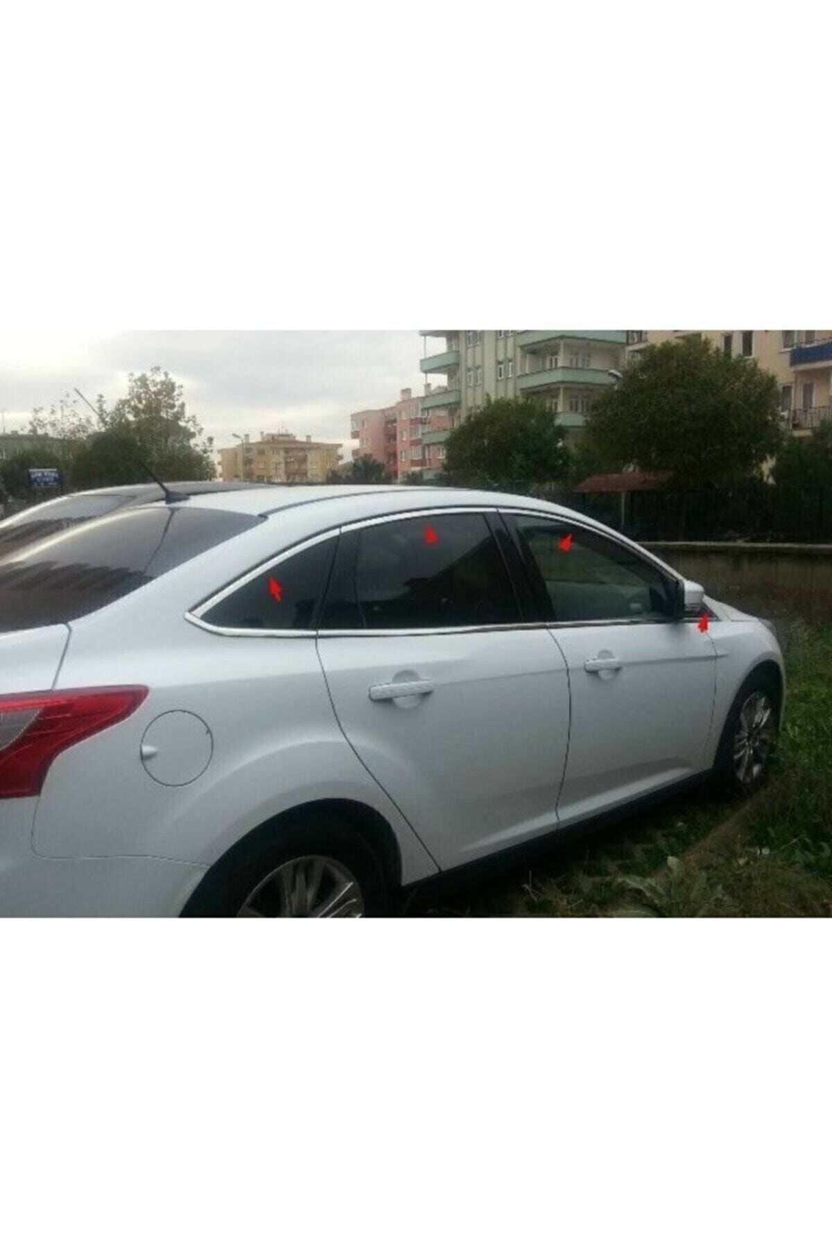 Blue Focus 3 Sedan ( 2012 - 2018 ) Krom Cam Çıtası Komple Tam Tur