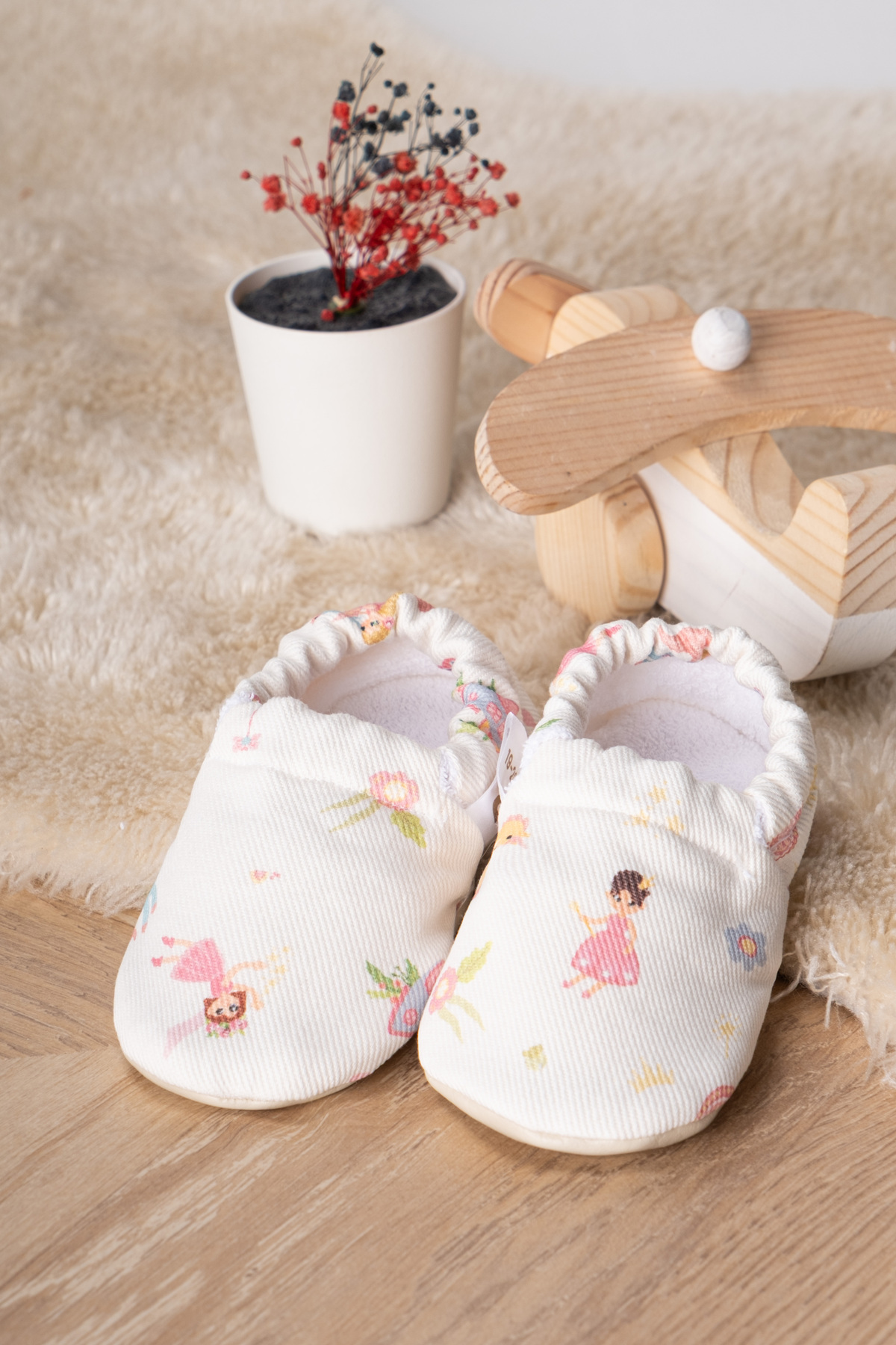 Buude Kids Kaydırmaz Tabanlı, Pamuk Havlu Astarlı Bebek Patiği fotoğrafı 3 (önizleme)