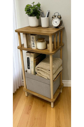 HESA Dressuar Çam desenli DRESUAR - Raflı- Ahşap- Demonte 30X40X78 cm Aksesua...