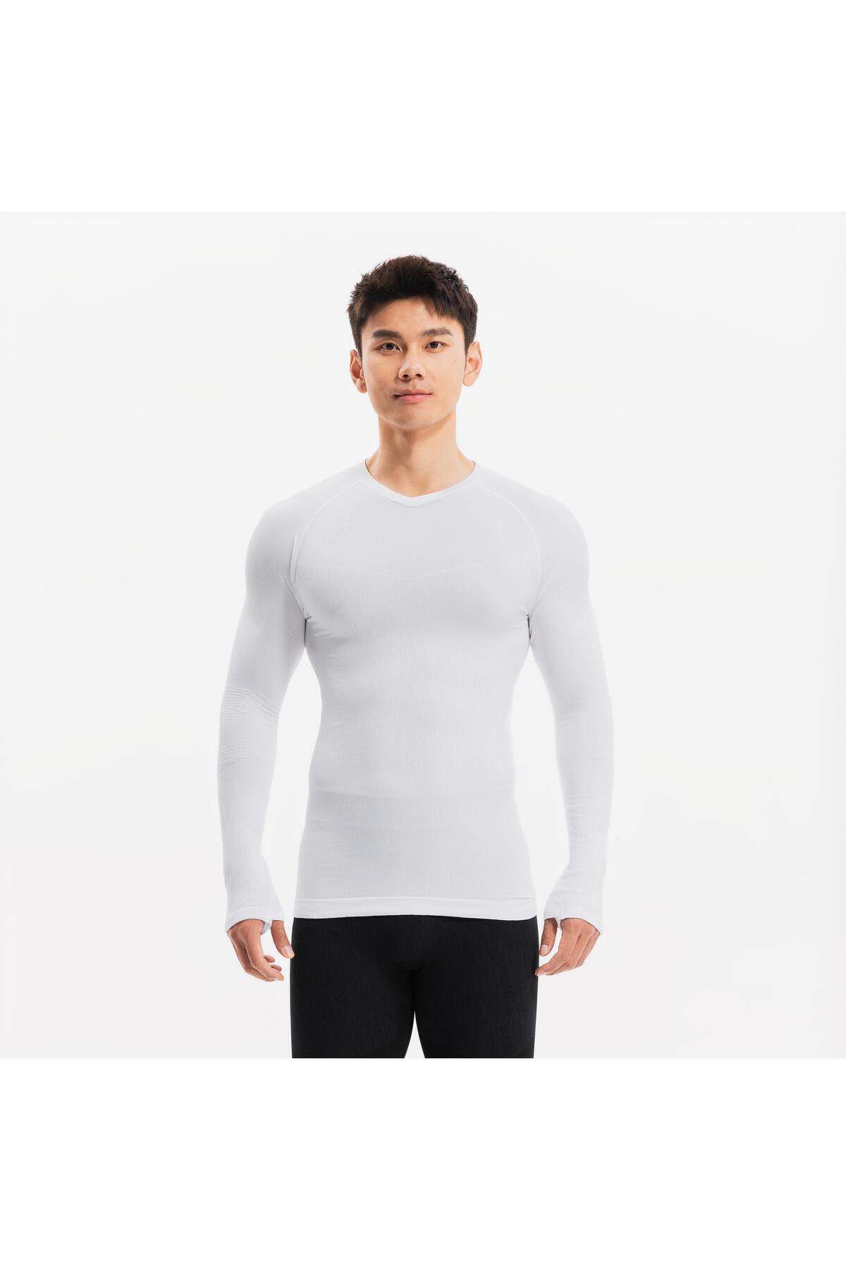 دکتلون لباس زیر حرارتی آستین بلند Kipsta بزرگسال - سفید - Unisex - Keepdry