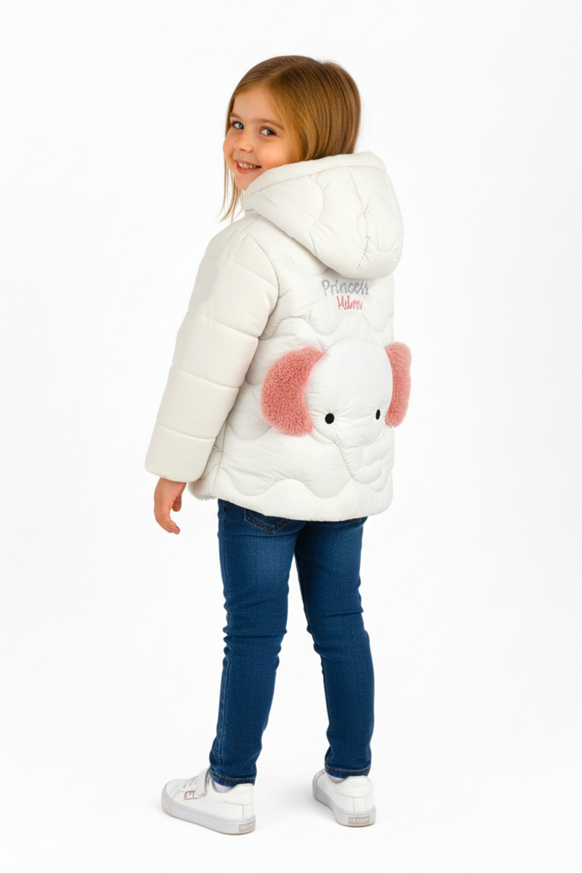 ekozmonot bebek tulumları Kız Bebek Mont Su Geçirmez İç Kısmı Kalın Welsoft Kapşonlu Kız Çocuk Mont fotoğrafı 3 (önizleme)