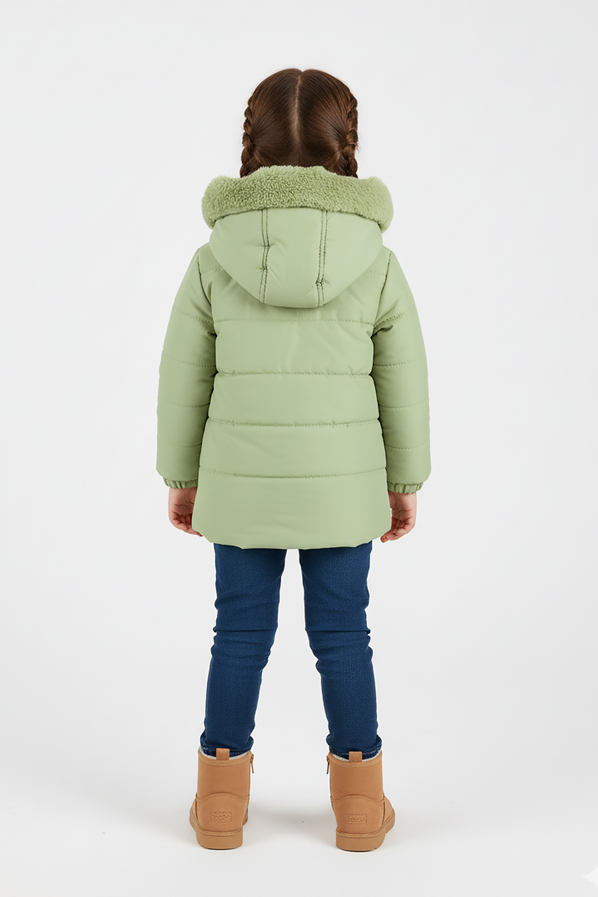 ekozmonot bebek tulumları Unisex Bebek Mont Su Geçirmez İç Kısmı Kalın Welsoft Kapşonlu Kız Çocuk Mont fotoğrafı 3 (önizleme)