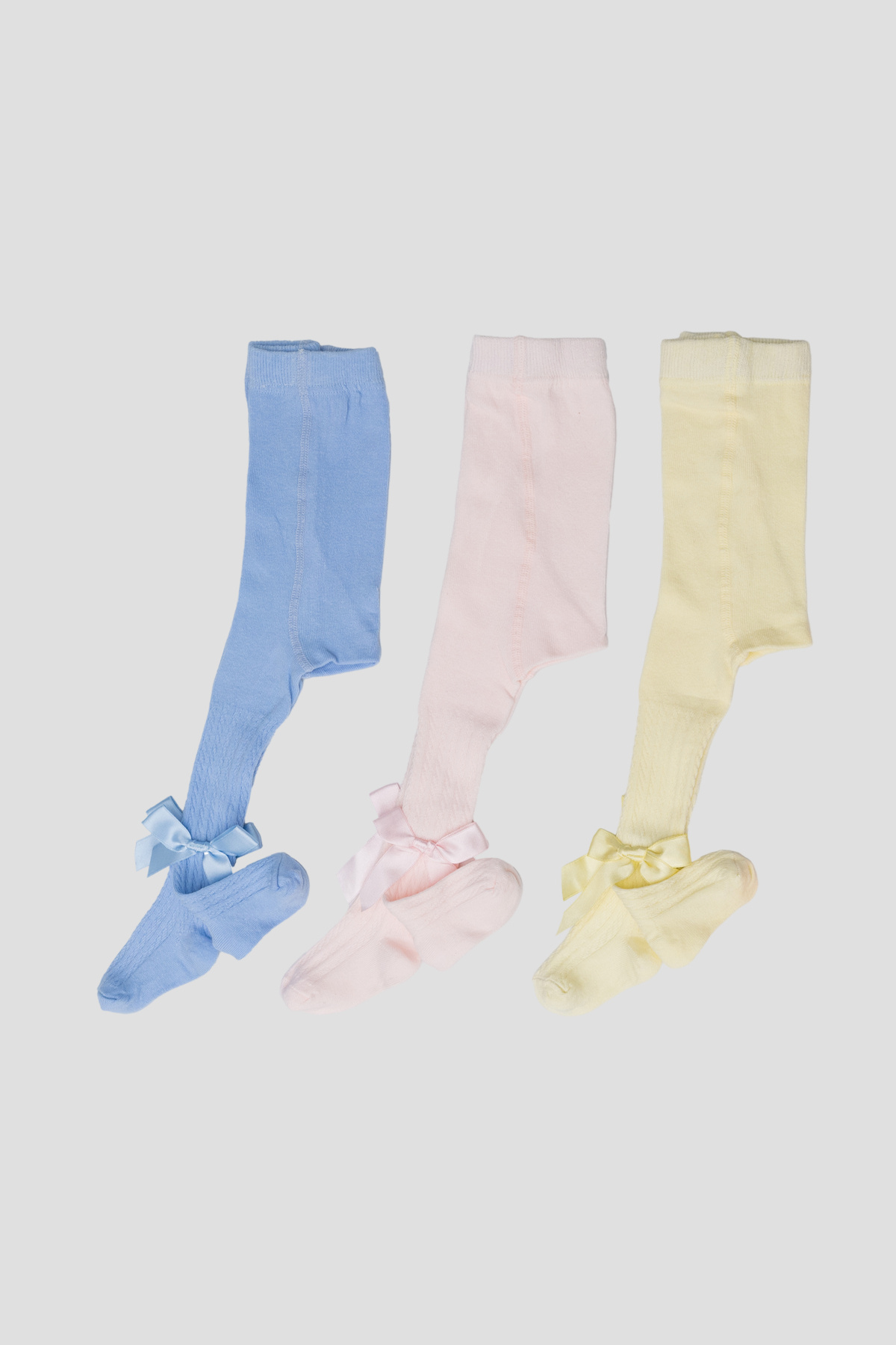 Defne Baby 3 Adet Kurdele Aksesuarlı Pamuklu Kız Çocuk Ve Bebek Külotlu Çorap fotoğrafı 2 (önizleme)