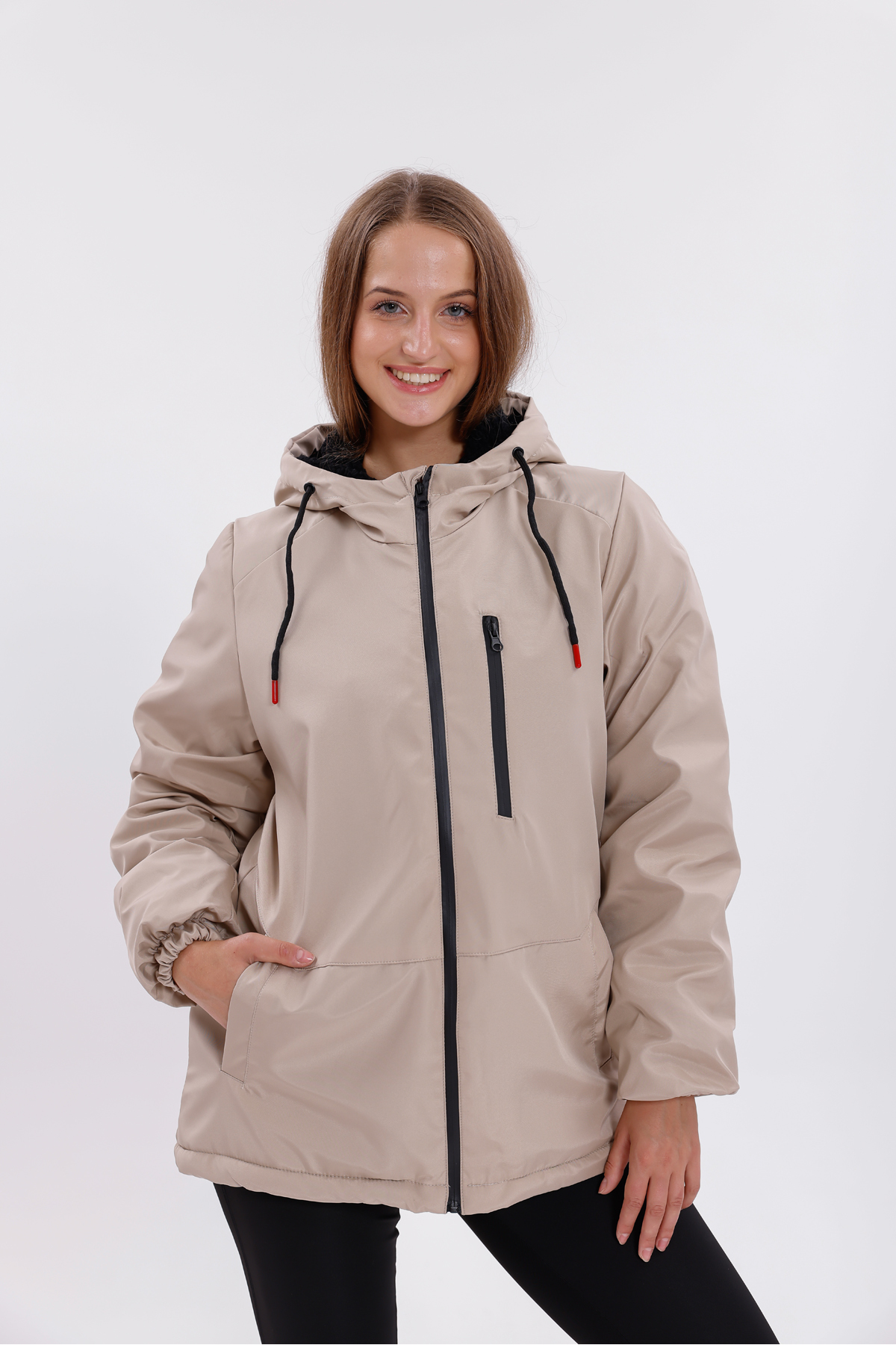 Montland  Kadın Taş İçi Kürklü Su Ve Rüzgar Geçirmez Kapüşonlu Kışlık Mont & Kaban & Parka - Görsel 2