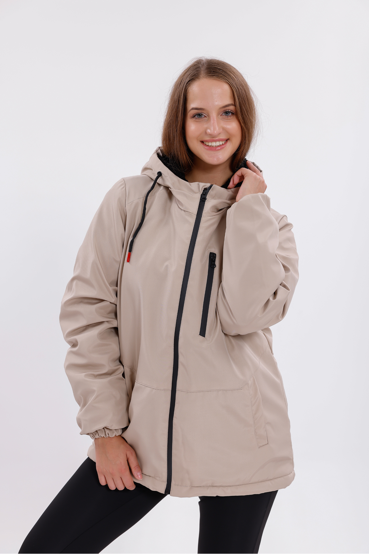 Montland  Kadın Taş İçi Kürklü Su Ve Rüzgar Geçirmez Kapüşonlu Kışlık Mont & Kaban & Parka - Görsel 4