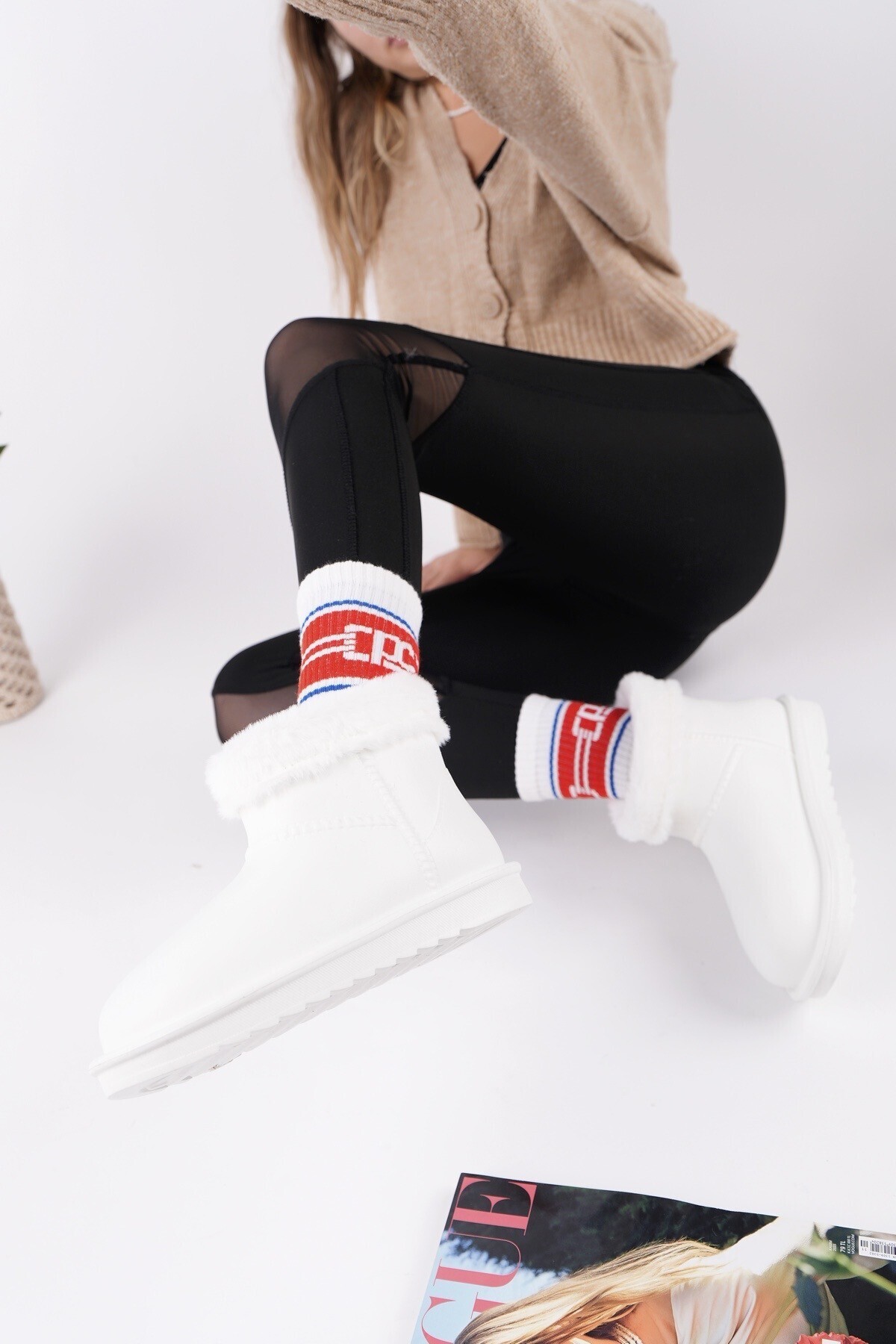 MUGGO FROSTY Kadın Kürklü Yağmur Ve Kar Botu görsel 3