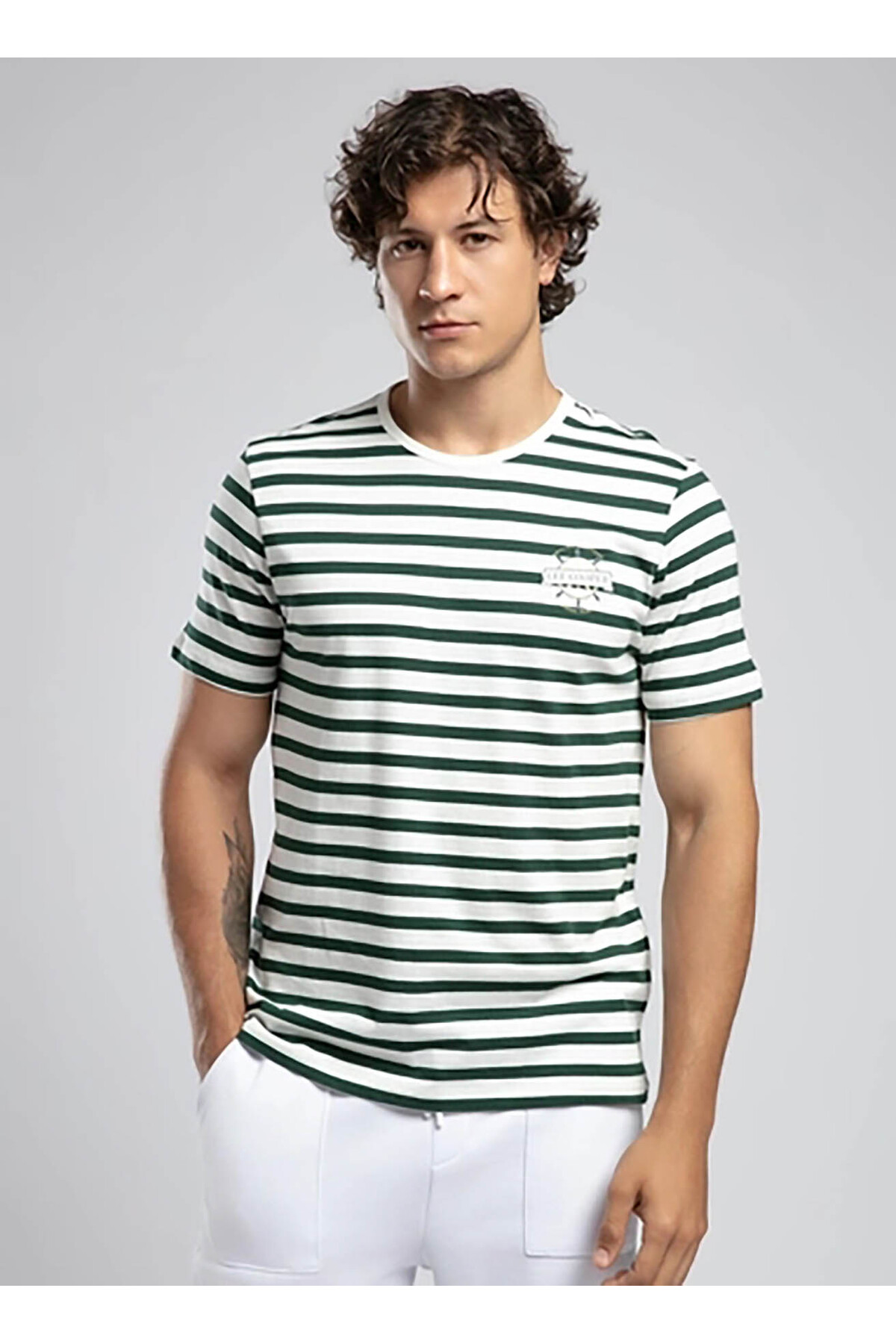 تی شرت مردانه راه راه آستین کوتاه | لی کوپر Lee Cooper 252 LCM 242064 - تصویر 2