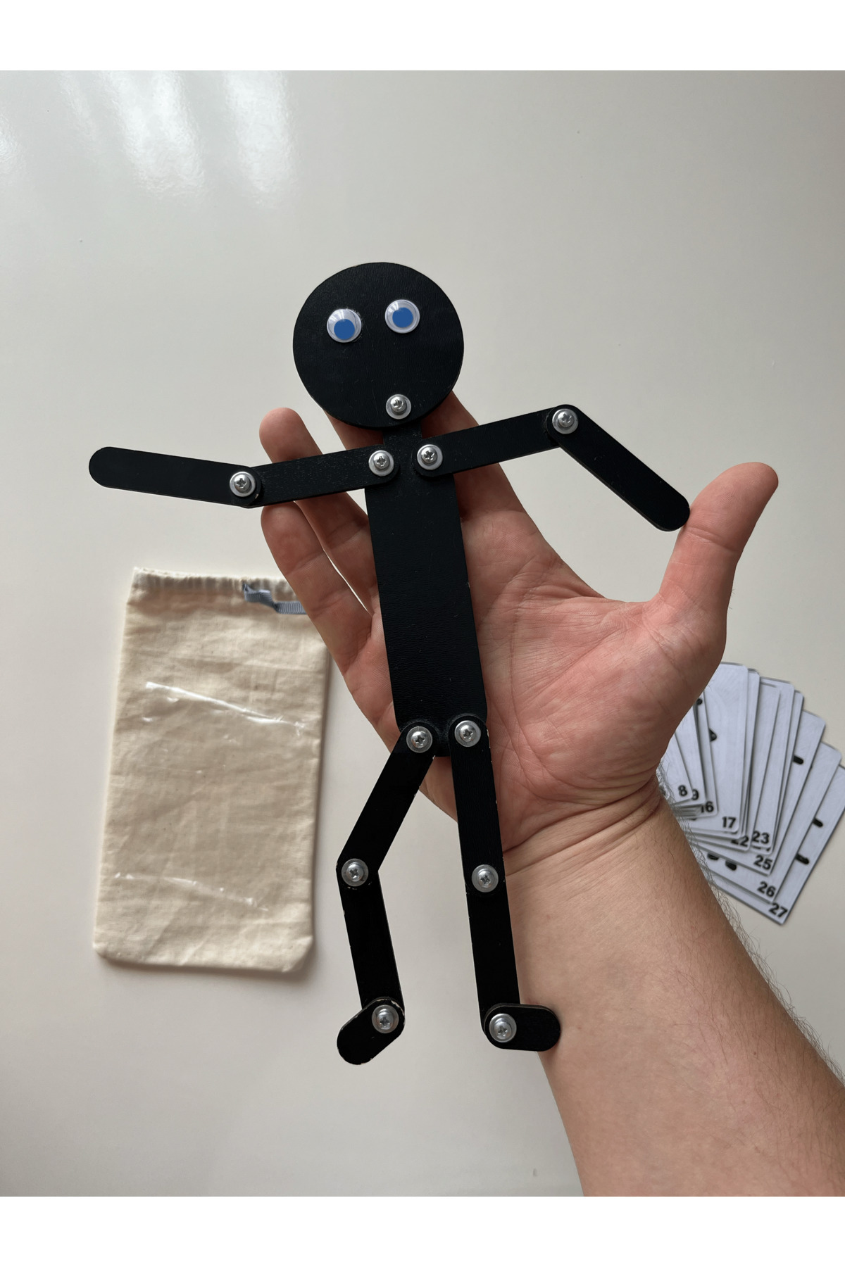 Genel Markalar Montessori Ahşap Çöp Adam Eğitici Oyuncak-Bionic Man-27 Kart-Bez Kese fotoğrafı 3 (önizleme)