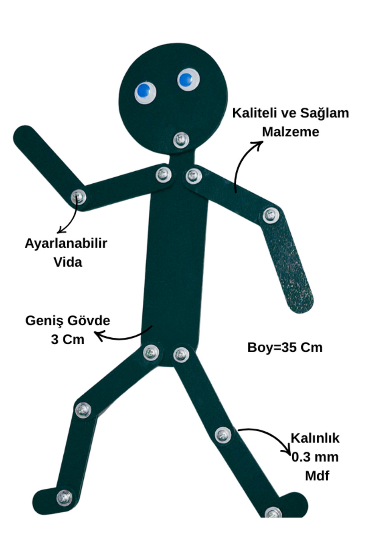 Genel Markalar Montessori Ahşap Çöp Adam Eğitici Oyuncak-Bionic Man-27 Kart-Bez Kese fotoğrafı 2 (önizleme)
