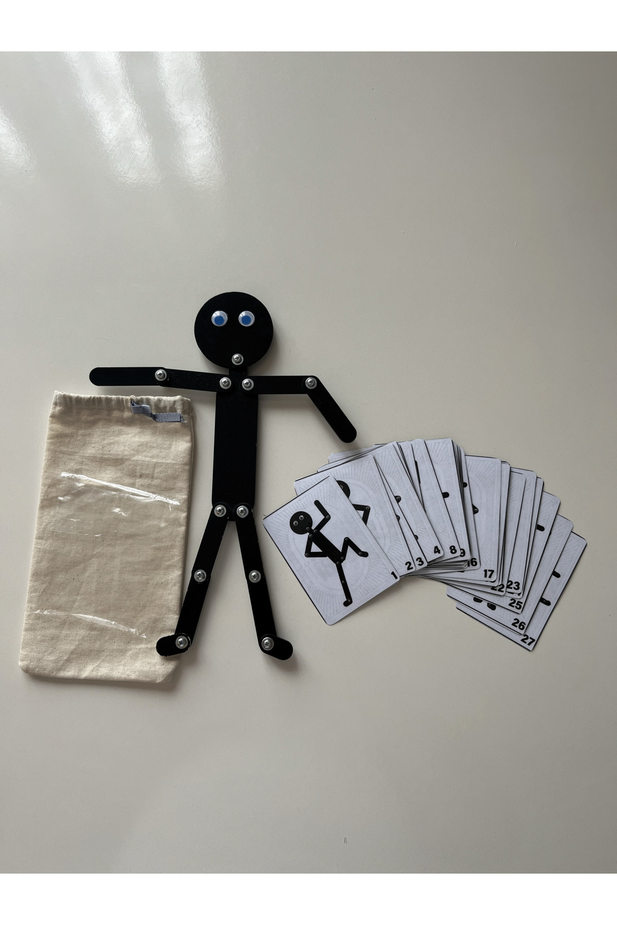 Genel Markalar Montessori Ahşap Çöp Adam Eğitici Oyuncak-Bionic Man-27 Kart-Bez Kese fotoğrafı 6 (önizleme)