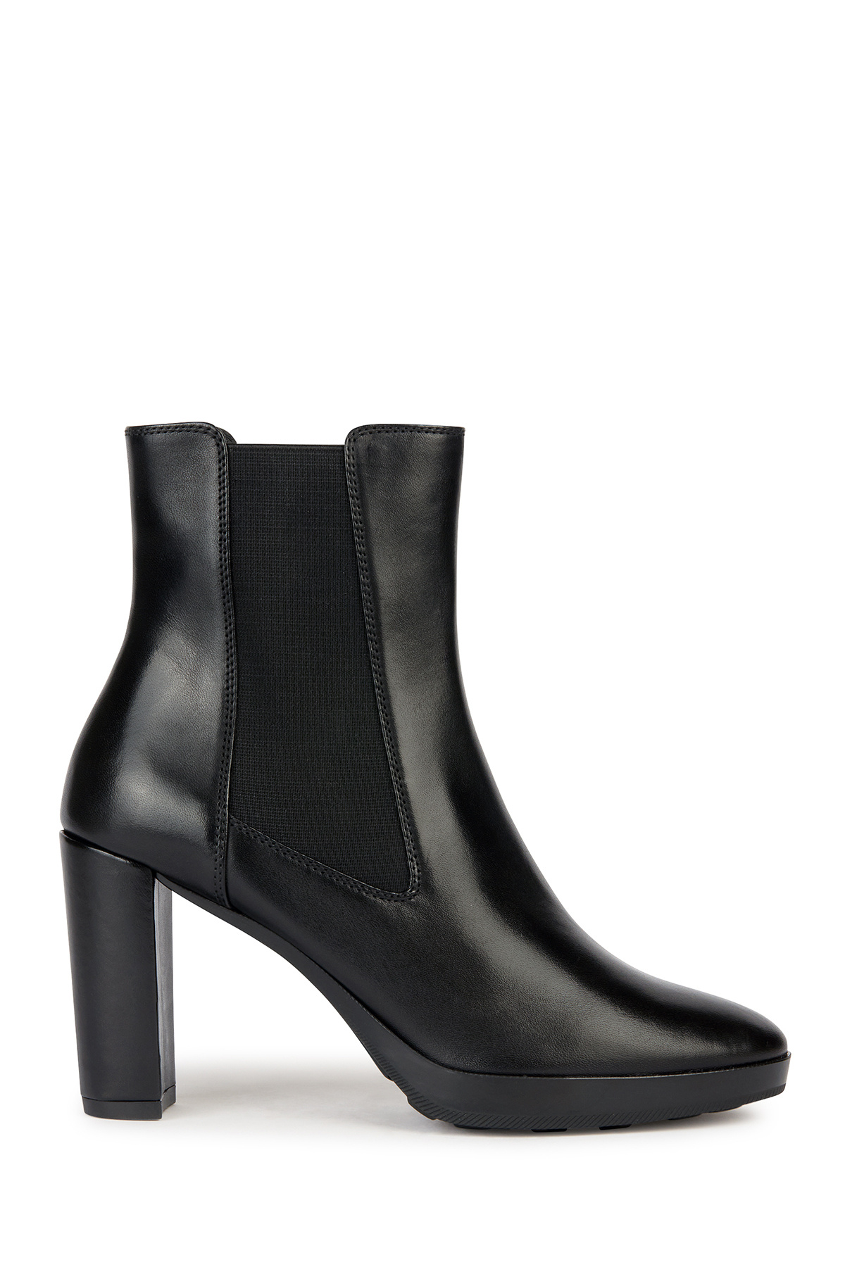 جئوکس چکمه‌های پاشنه‌دار چرمی زنانه مشکی مدل Pleasure Walk، مدل D35TFC00043C9999