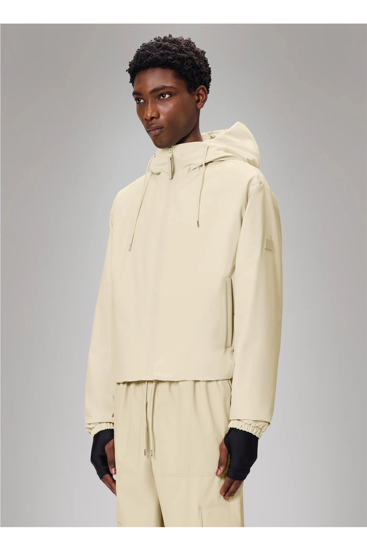 پالتو مردانه کرم رنگ مدل LOHJA SHORT INSULA