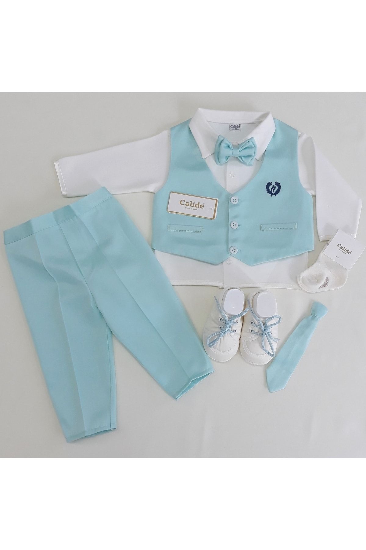 Calide Baby&Kids Erkek Bebek Mevlüt Takımı - Papyon & Kravatlı - Özel Gün Kıyafeti - 7'li Set fotoğrafı 3 (önizleme)