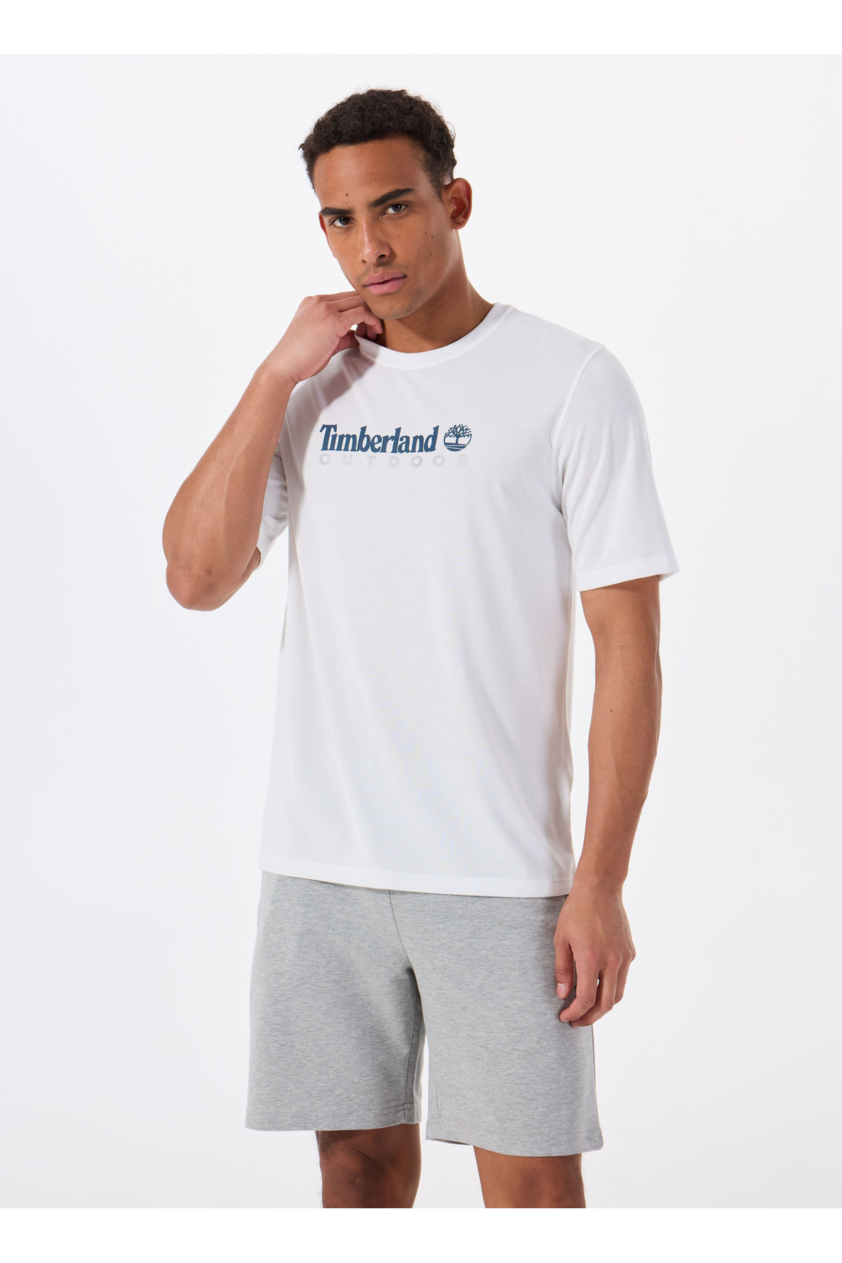 تیمبرلند تی‌شرت یقه گرد مردانه طرح‌دار ضد اشعه فرابنفش مخصوص فضای باز