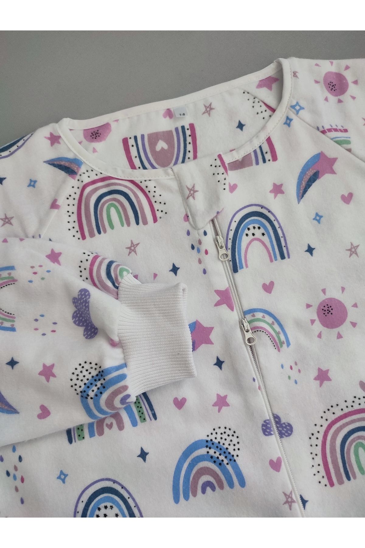 RUKİYE YAVUZ Pamuk Pazen Bebek Çocuk Uyku Tulumu %100 Pamuk Çift Kat 20-24 Derece 1 Tog Geniş ve Uzun Kalıp fotoğrafı 6 (önizleme)