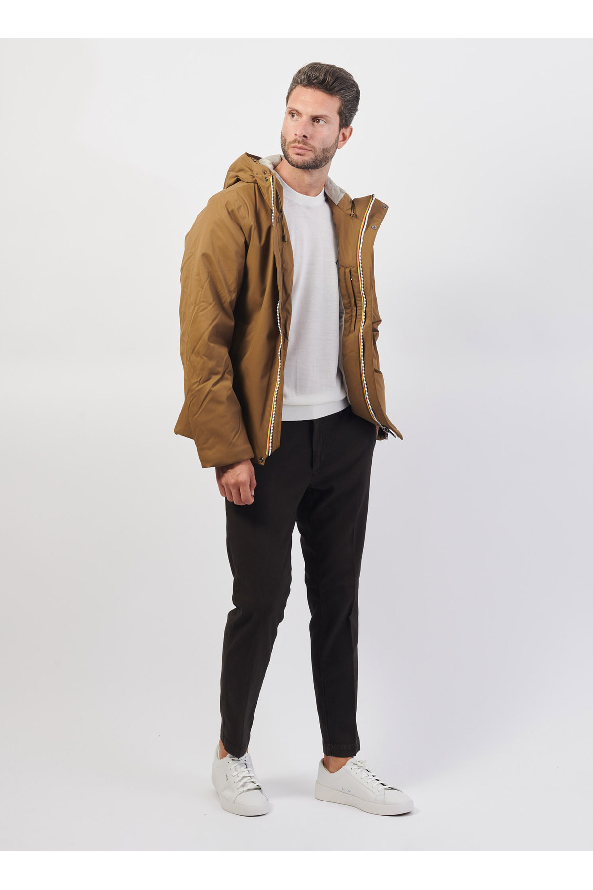پالتو مردانه قهوه‌ای - بژ K8133DW_JACKO TWILL MARMOTTA