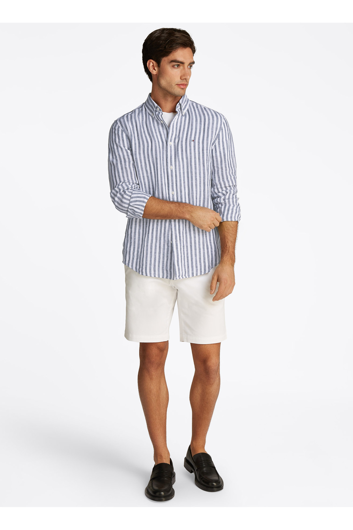 پیراهن مردانه کتانی اسنشال استرایپس RF تامی هیلفیگر پیراهن Tommy Hilfiger