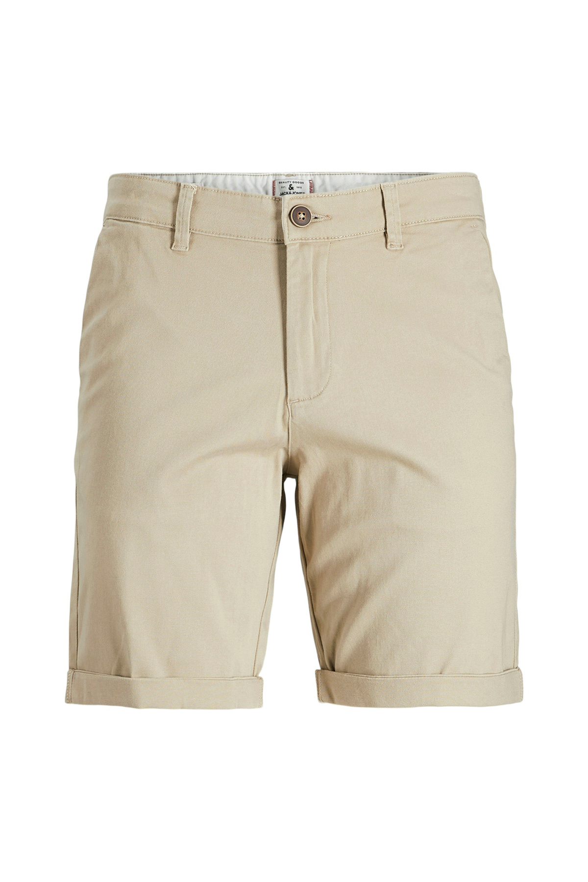 جک اند جونز شلوارک چینو مردانه بژ معمولی با کمر معمولی 12182549_JPSTDAVE CHINO Shorts SRT