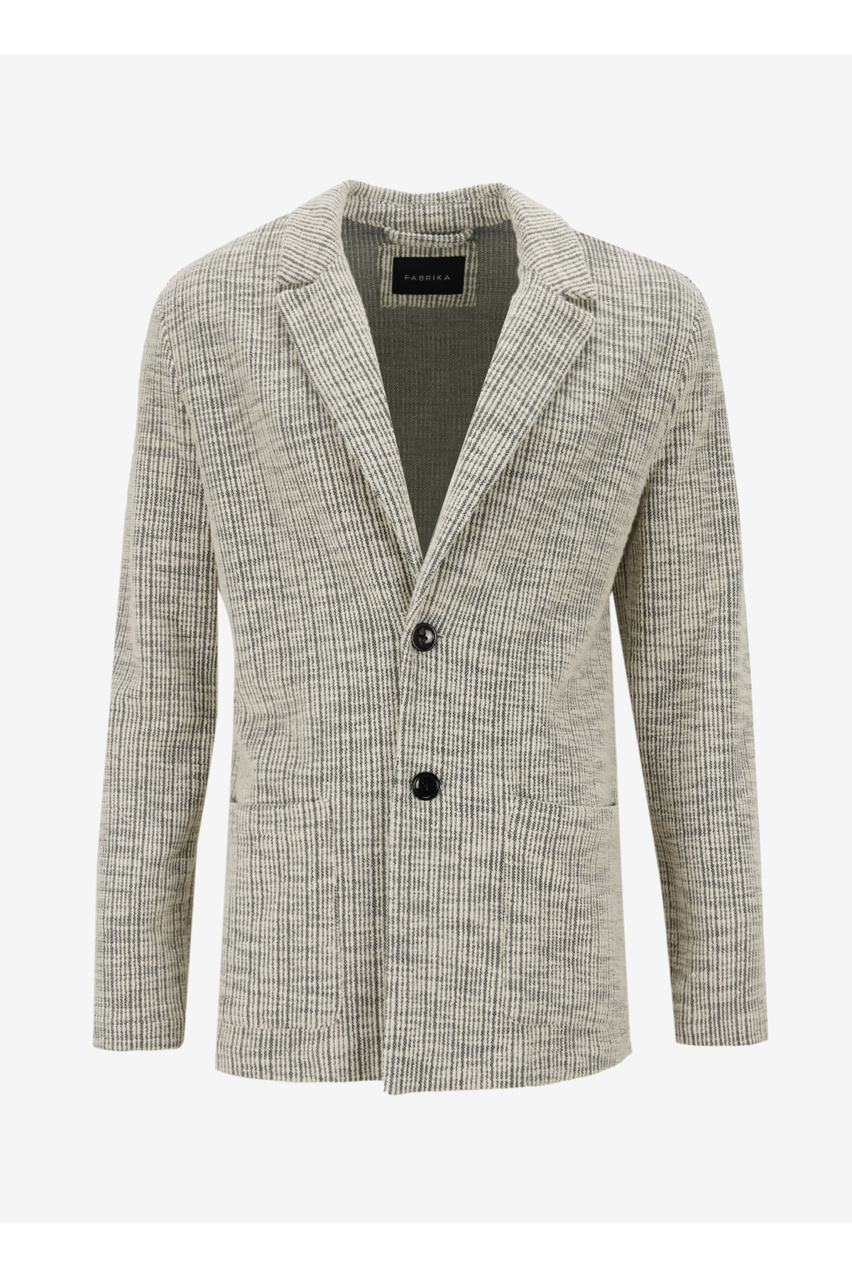 Fabrika  Basic Siyah - Ekru Erkek Jakarlı Ceket F5SM-CKT 2055 - Görsel 7