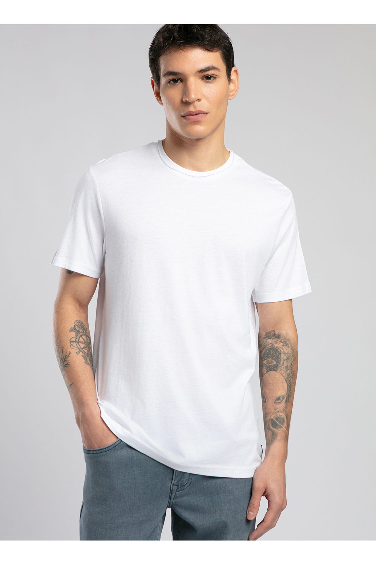 تی شرت مردانه راسته آستین کوتاه | لی کوپر Lee Cooper 252 LCM 242005 - تصویر 2